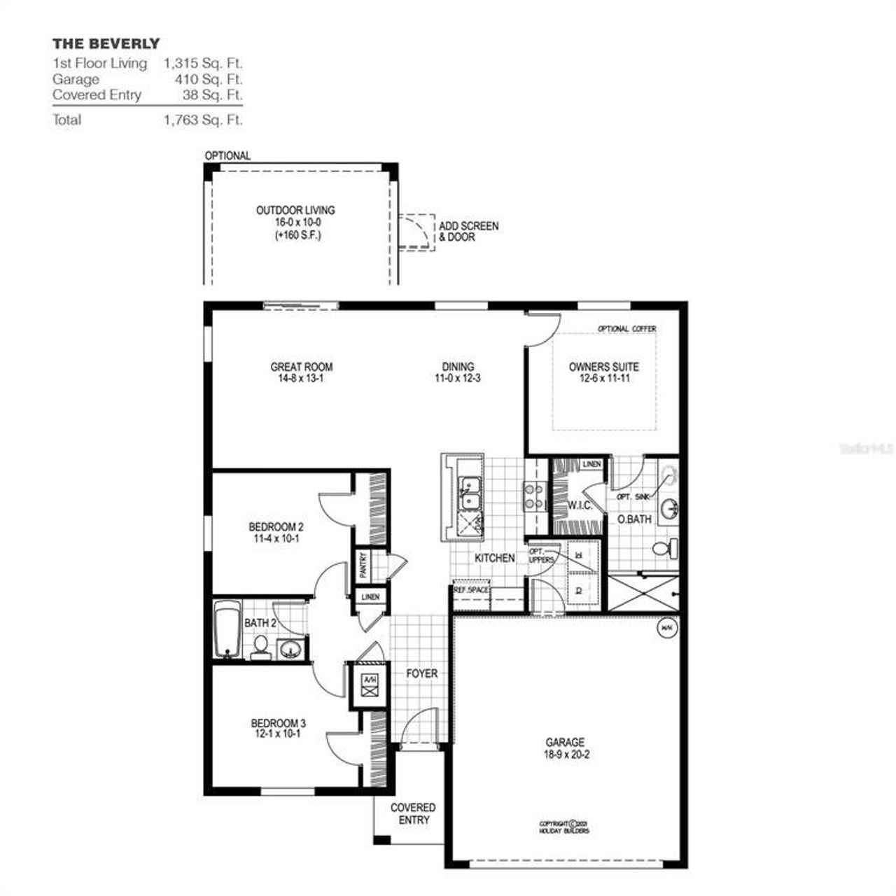 2D floor plan layout of this home in Eden Hills, Lake Alfred, FL (Image 2).