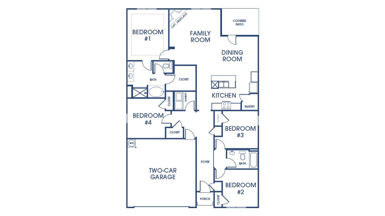 2D floor plan layout of this home in Highland Hills, Graniteville, SC (Image 2).