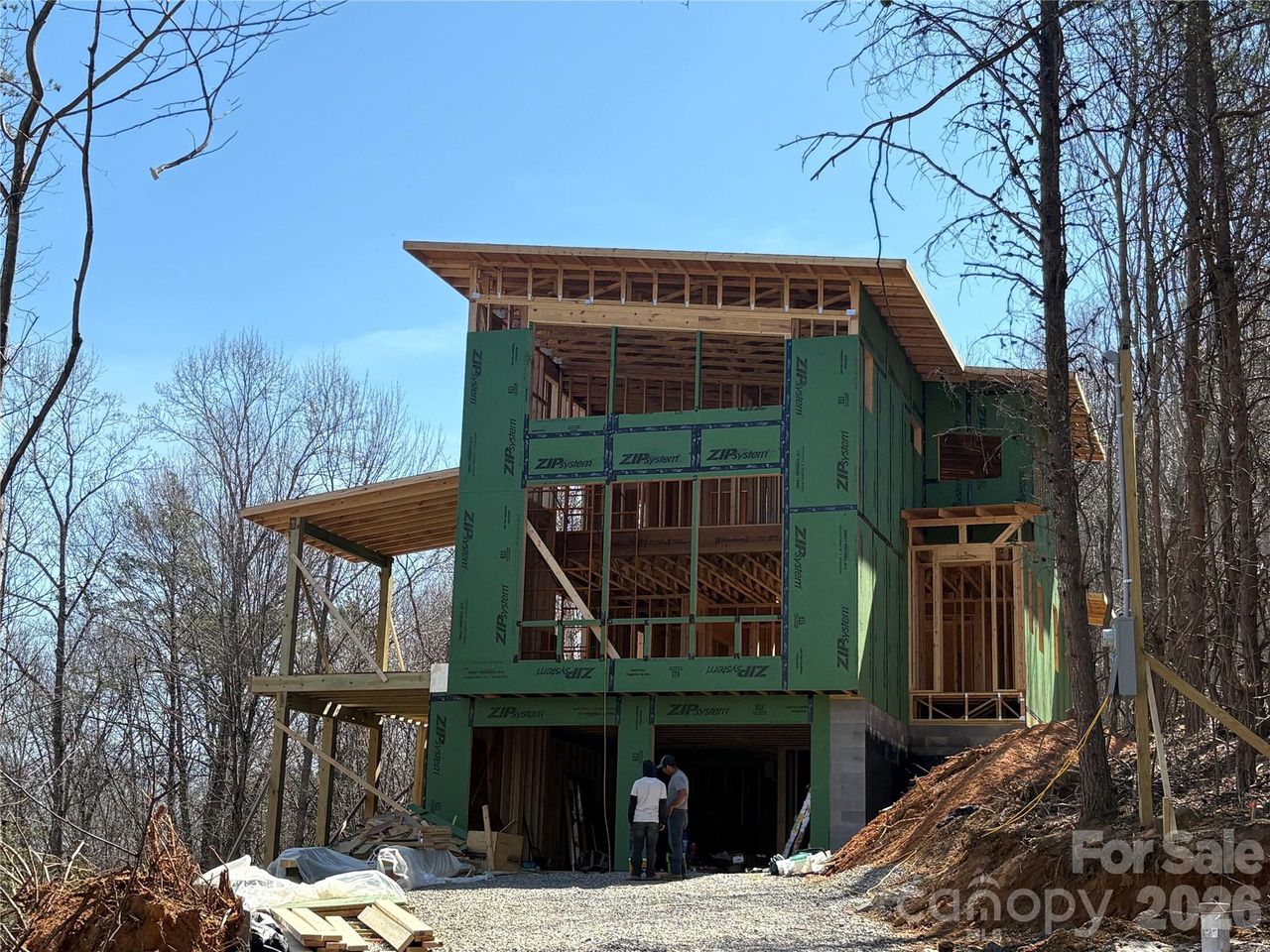 In-progress construction of a new home in , Waynesville, NC (Image 2).