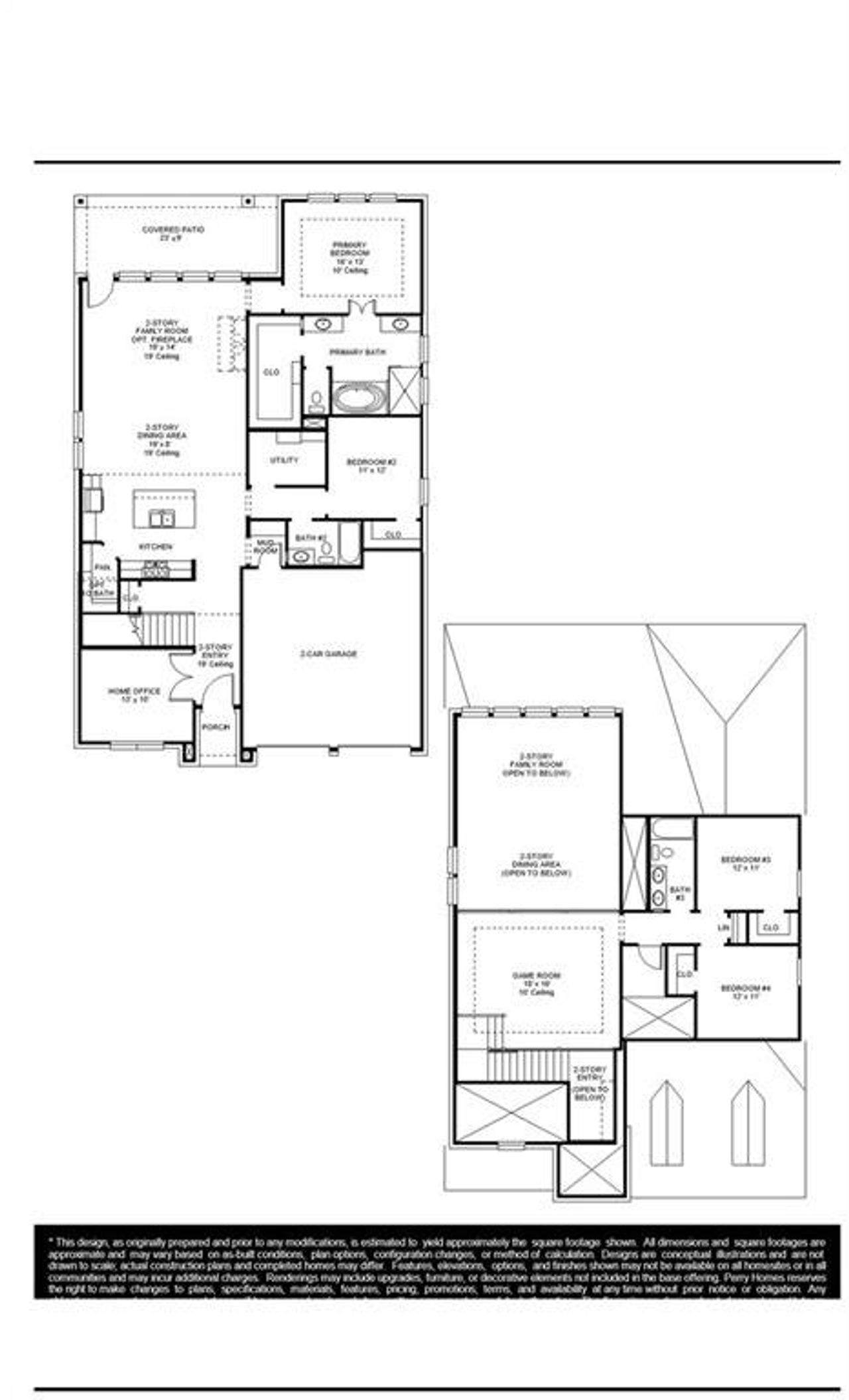 2D floor plan layout of this home in Walsh, Fort Worth, TX (Image 2).