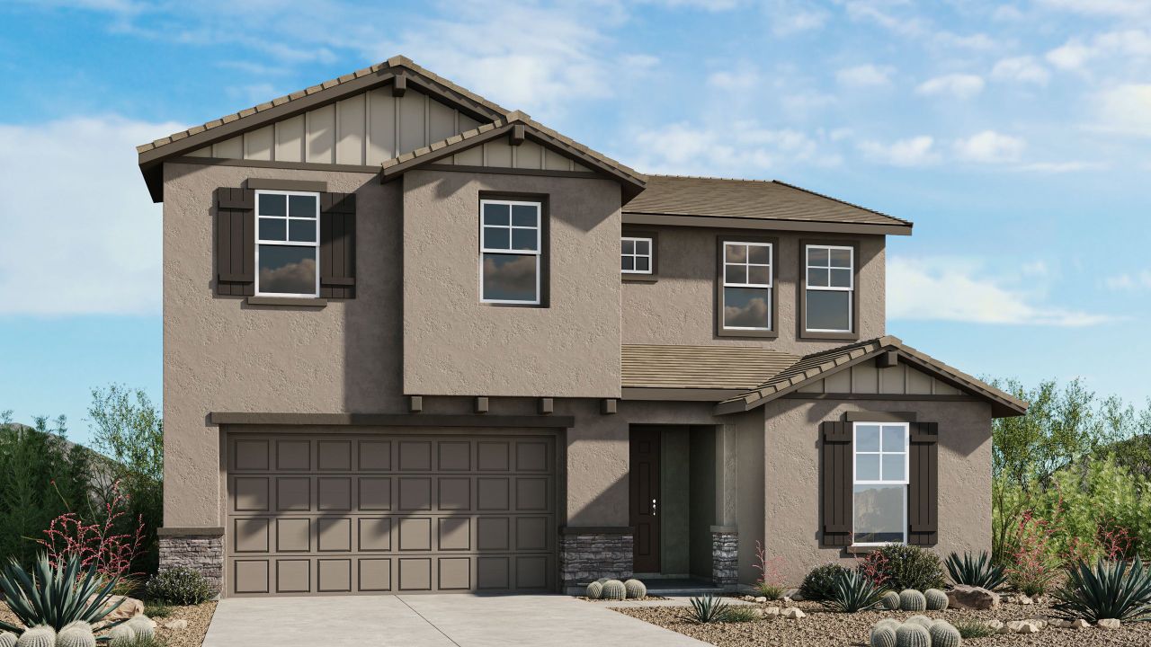 Representative exterior photo of a completed home built from the Triumph by Taylor Morrison in Ladera Trails, Peoria, AZ (Image 2).