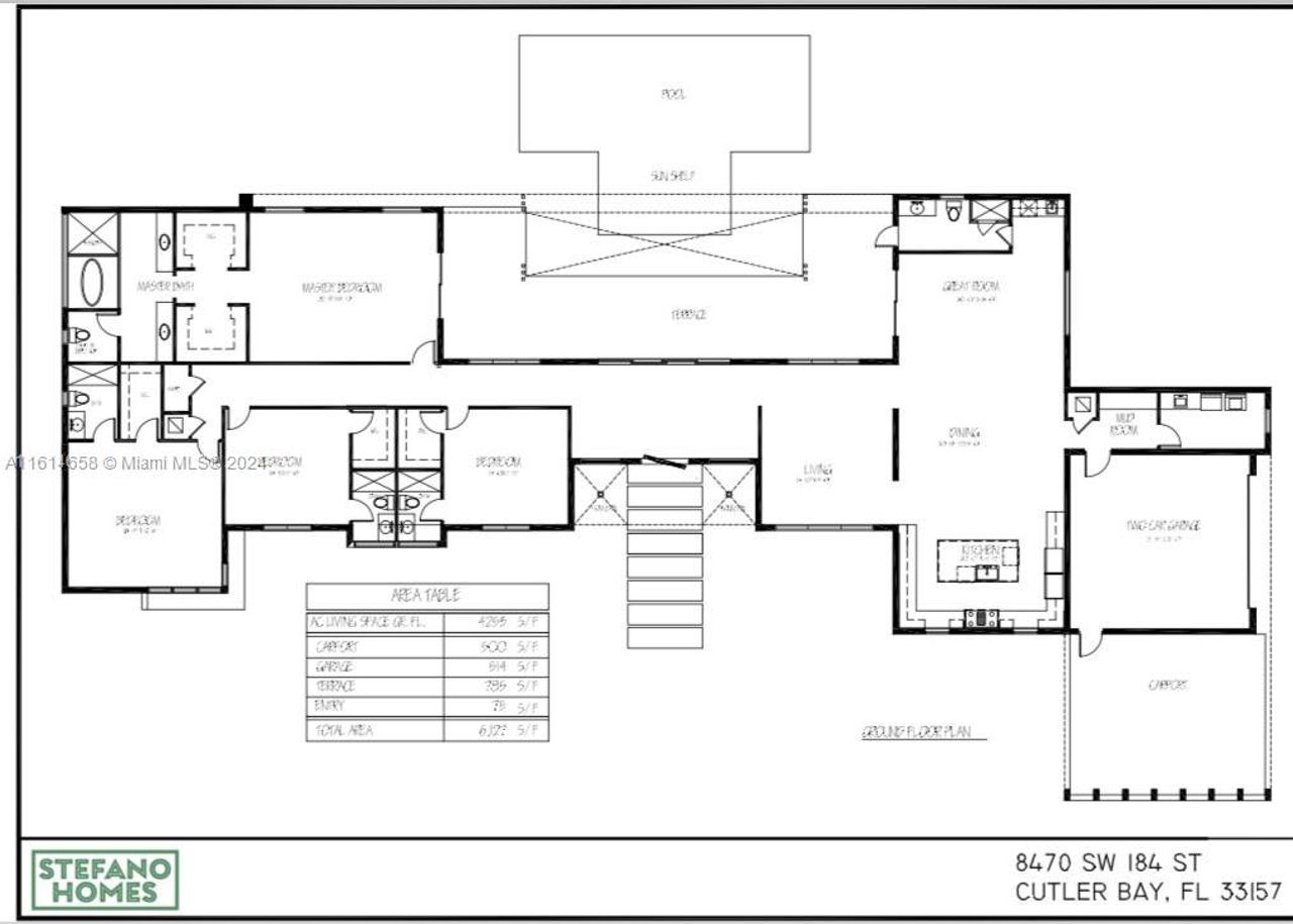 2D floor plan layout of this home in , Cutler Bay, FL (Image 2).