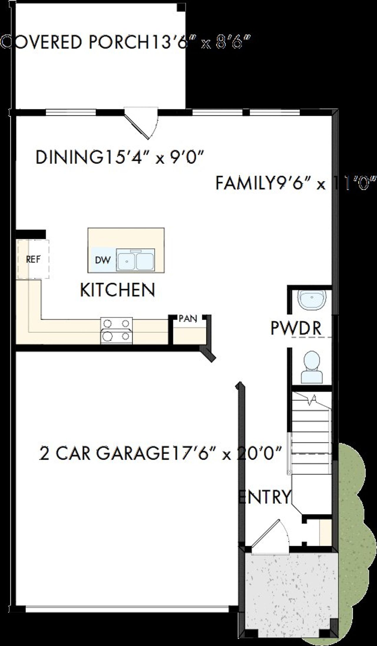 2D floor plan layout of this home in Easton Park - Nelson Village - Jewel Series, Austin, TX (Image 2).