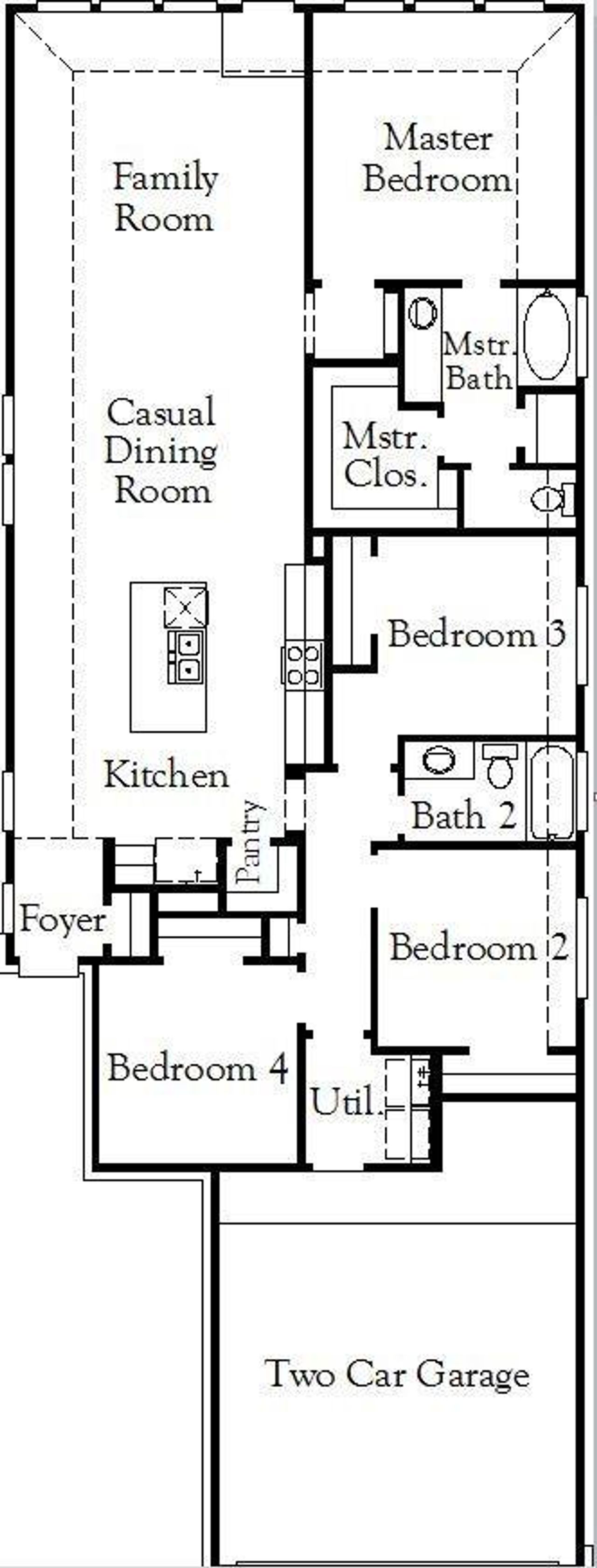 2D floor plan layout of this home in Bridgeland, Cypress, TX (Image 2). 2D floor plan layout of this home in Bridgeland, Cypress, TX (Image 2).