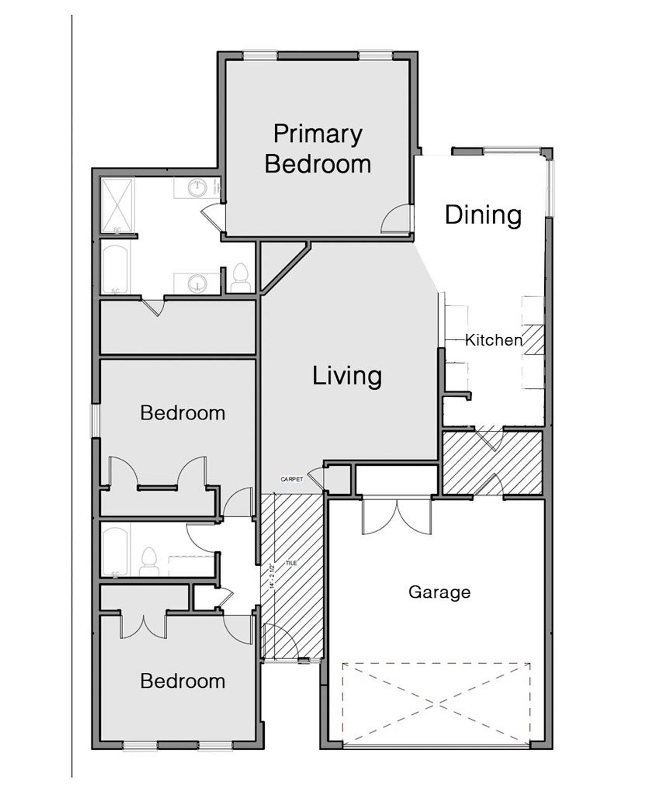 2D floor plan layout for the Shetland 2.0 by Wyldewood Homes in Rose Hill, Denison, TX (Image 2). 2D floor plan layout for the Shetland 2.0 by Wyldewood Homes in Rose Hill, Denison, TX (Image 2).