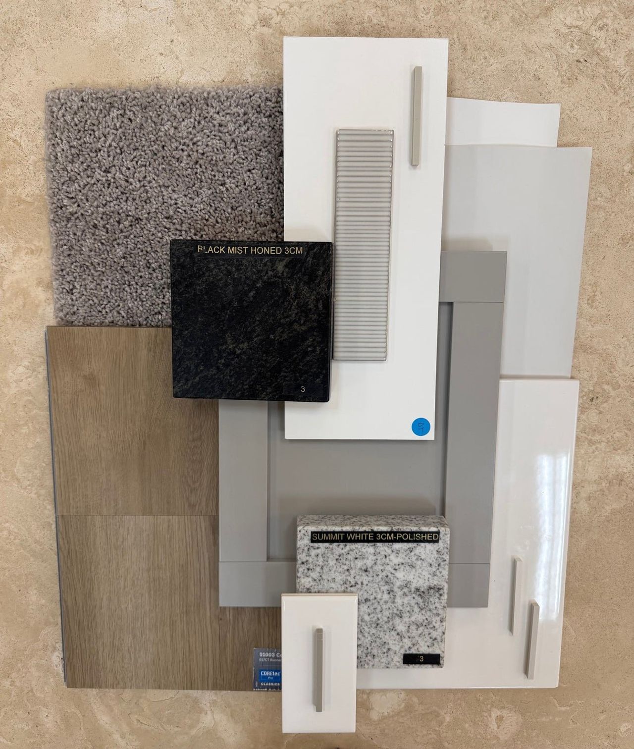 Sample of building materials used in homes in Cordova Crossing, Seguin (Image 2).