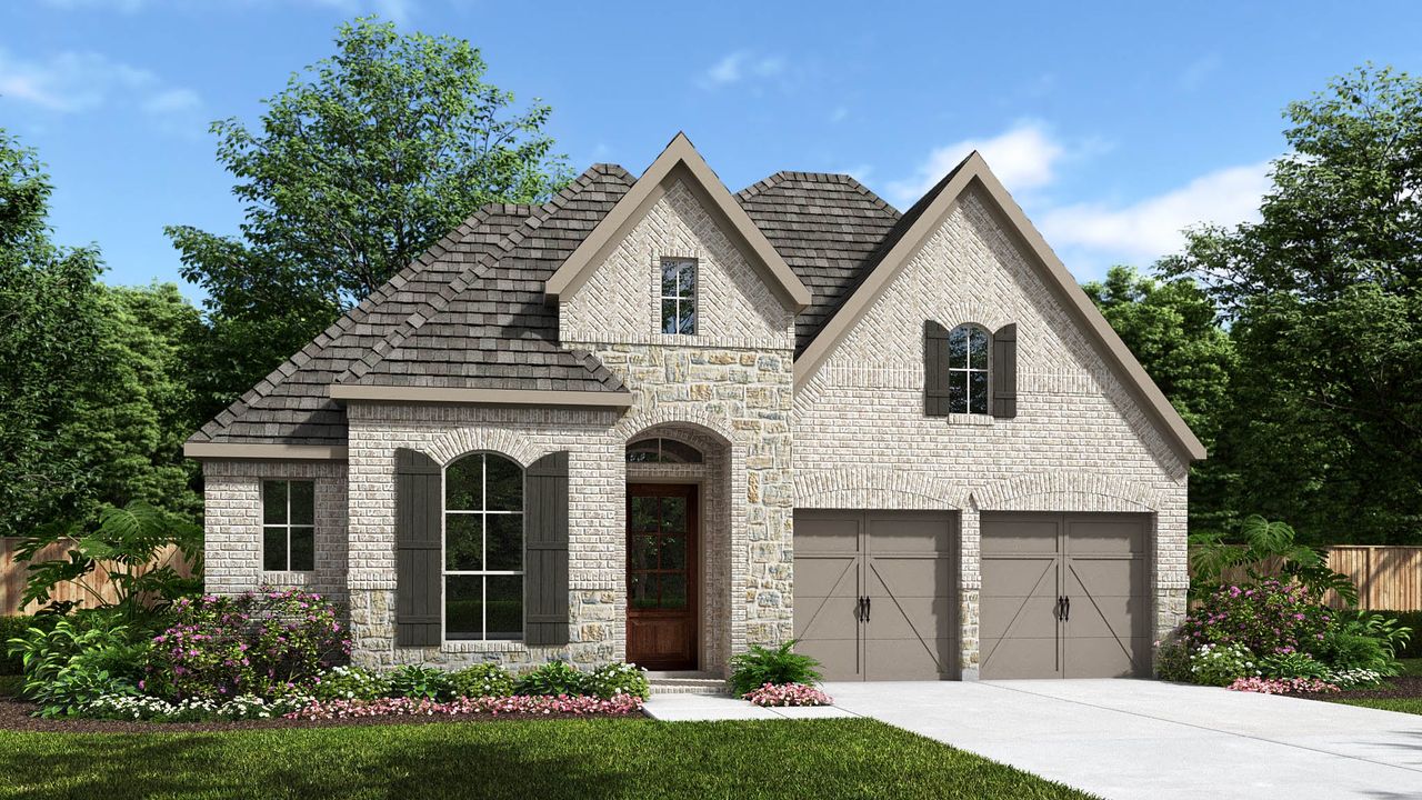 Representative exterior photo of a completed home built from the 2476W by Perry Homes in Ladera, San Antonio, TX (Image 2). Representative exterior photo of a completed home built from the 2476W by Perry Homes in Ladera, San Antonio, TX (Image 2).