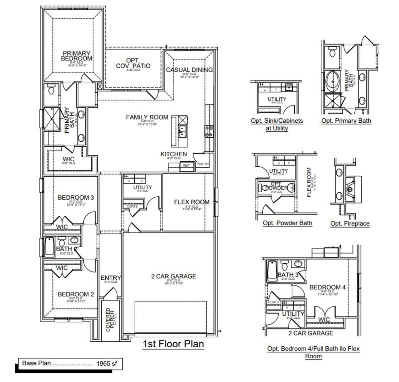 2D floor plan layout for the Isla by Megatel Homes in Santorini, Seagoville, TX (Image 2).