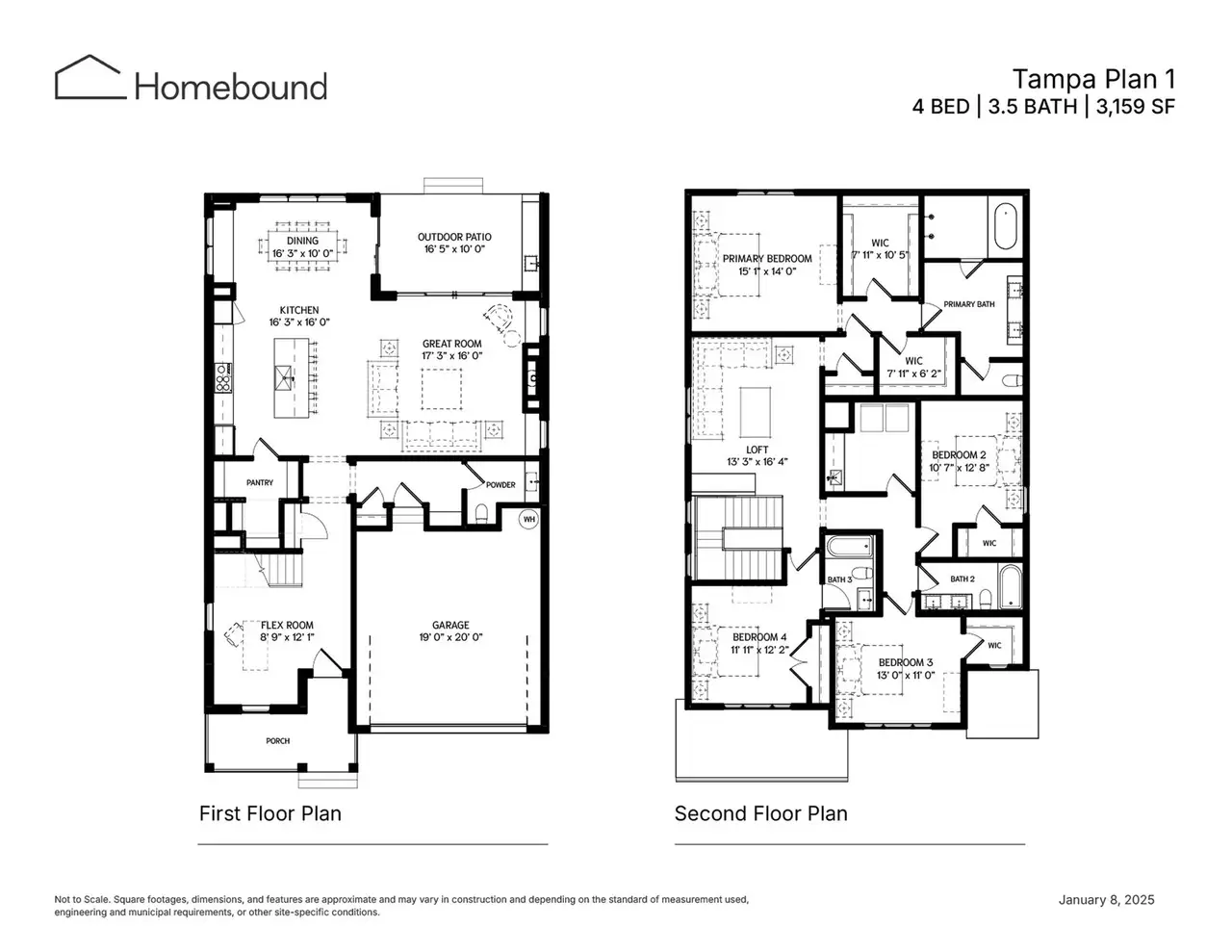 2D floor plan layout of this home in , Tampa, FL (Image 2).