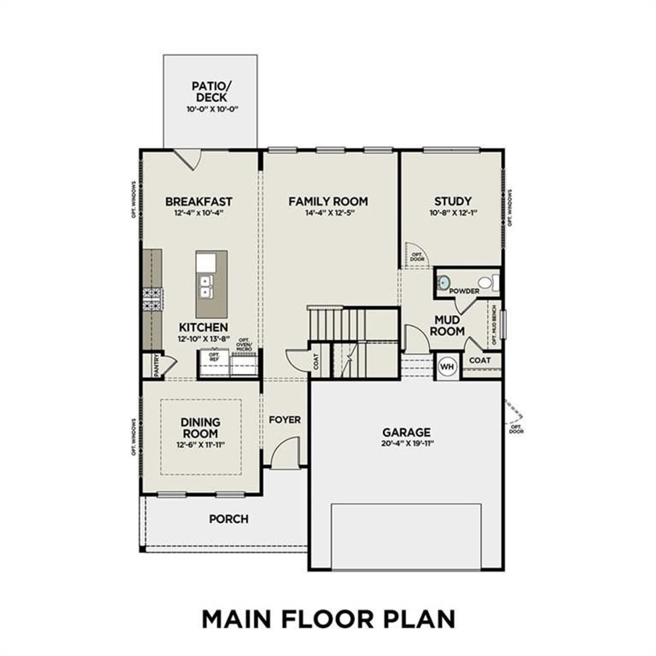 2D floor plan layout of this home in Riverwood, Dallas, GA (Image 2).