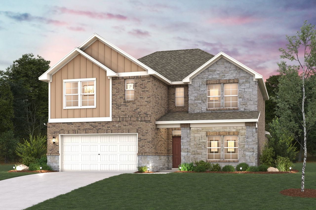 A house with a garage.