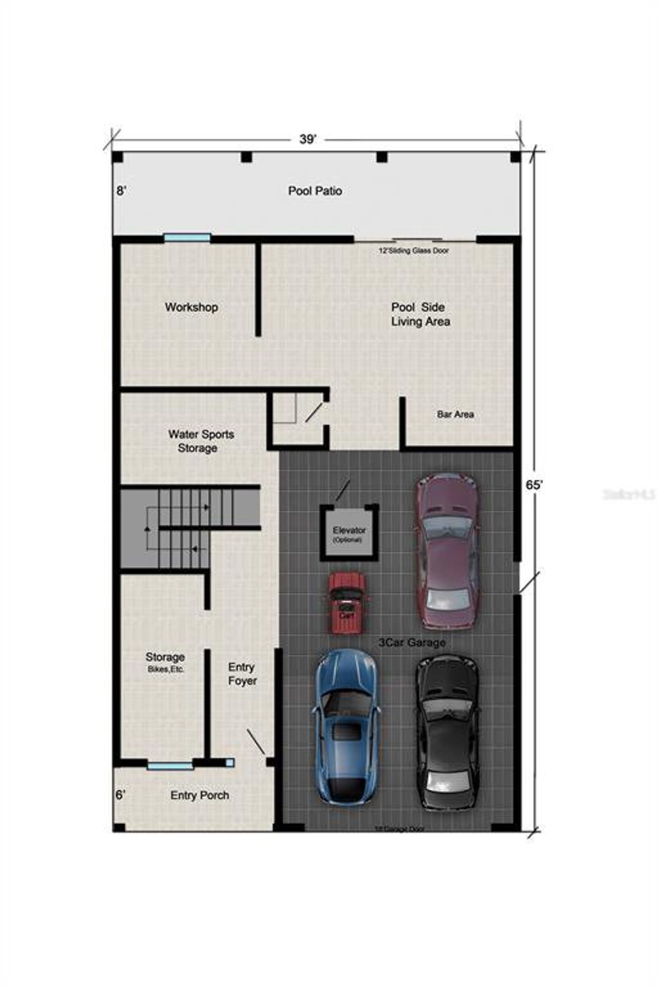 2D floor plan layout of this home in , Indian Rocks Beach, FL (Image 2).
