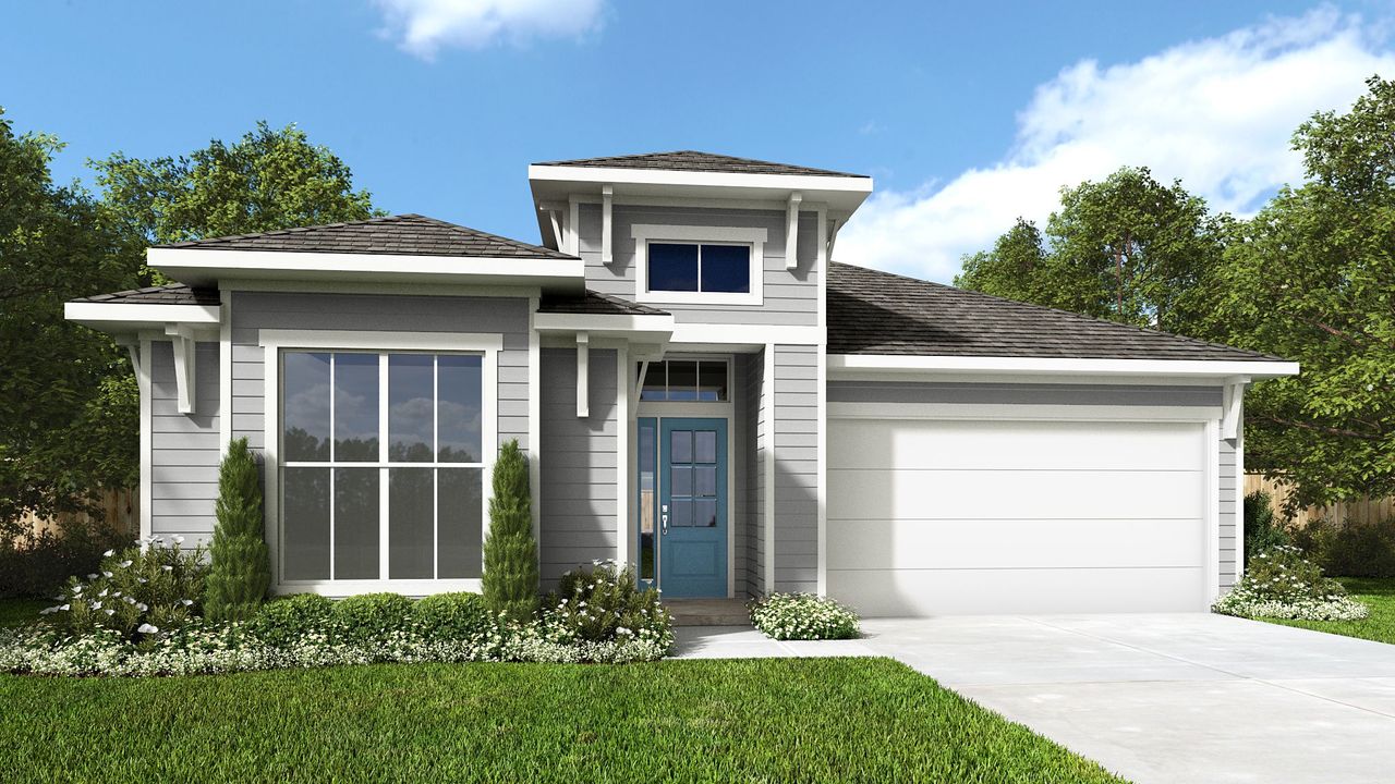 Representative exterior photo of a completed home built from the 2200J by Perry Homes in Hyland Trail, Green Cove Springs, FL (Image 2).