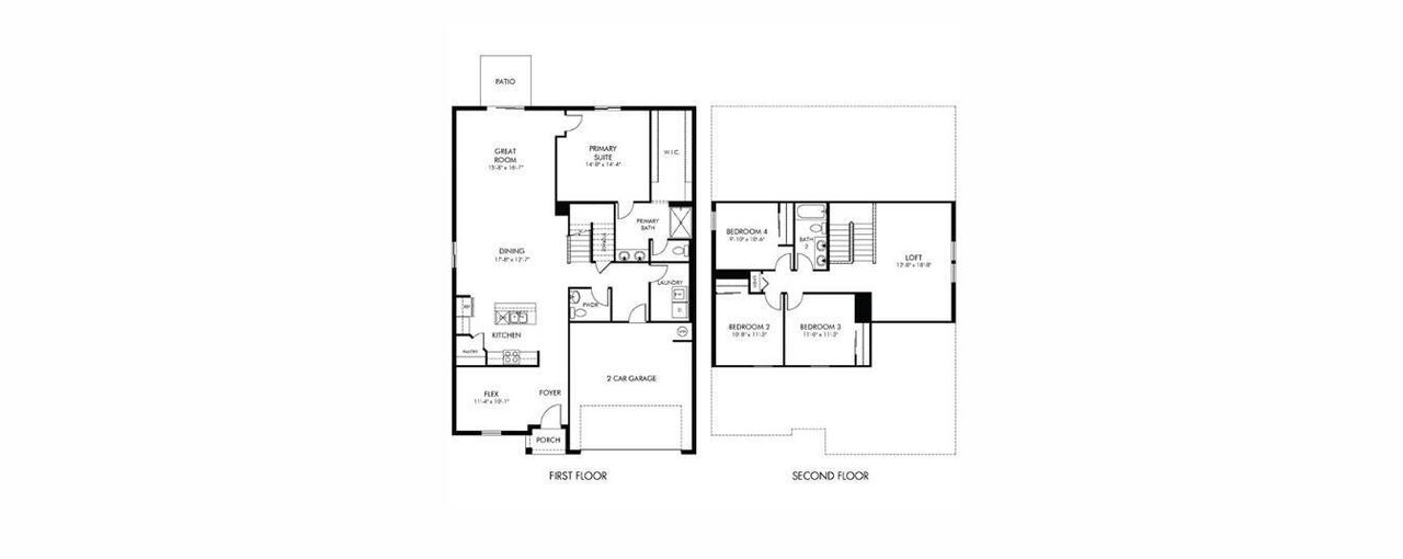 2D floor plan layout of this home in Meritage Homes at Terra Lago - Classic Series, Indiantown, FL (Image 2). 2D floor plan layout of this home in Meritage Homes at Terra Lago - Classic Series, Indiantown, FL (Image 2).