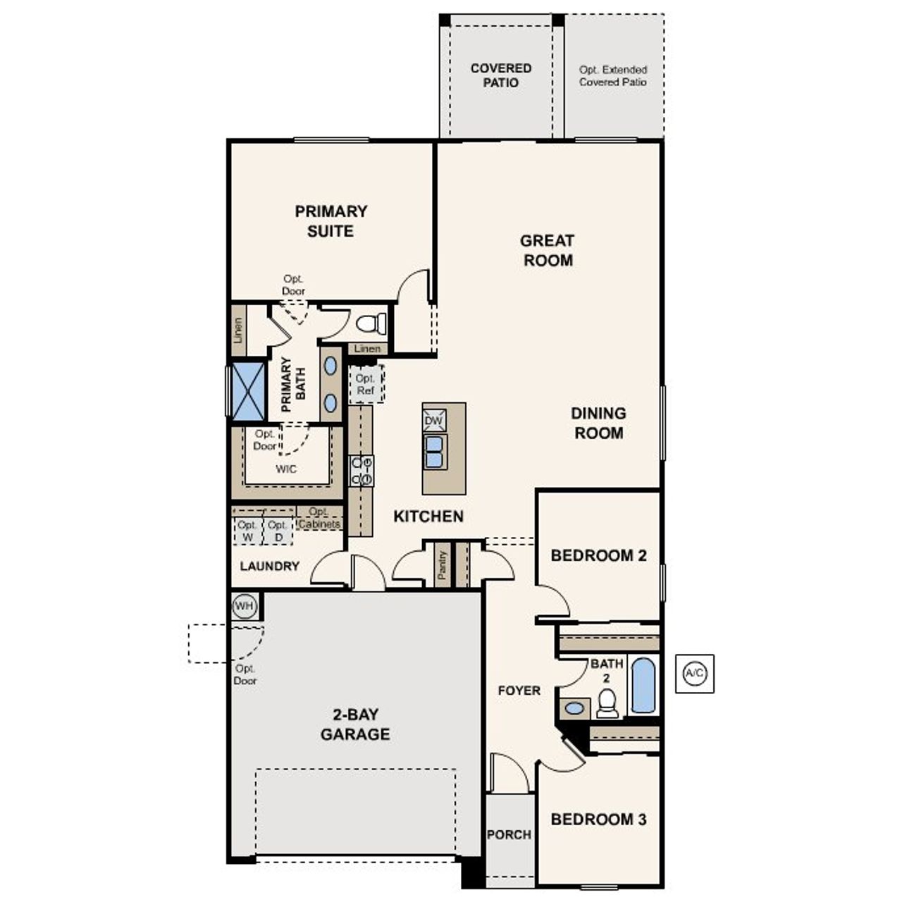 2D floor plan layout of this home in Skyline Village, San Tan Valley, AZ (Image 2). 2D floor plan layout of this home in Skyline Village, San Tan Valley, AZ (Image 2).