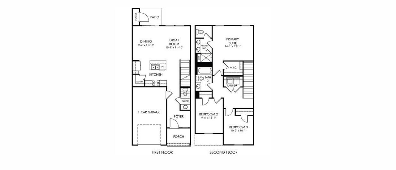 2D floor plan layout of this home in , Fort Mill, SC (Image 2).