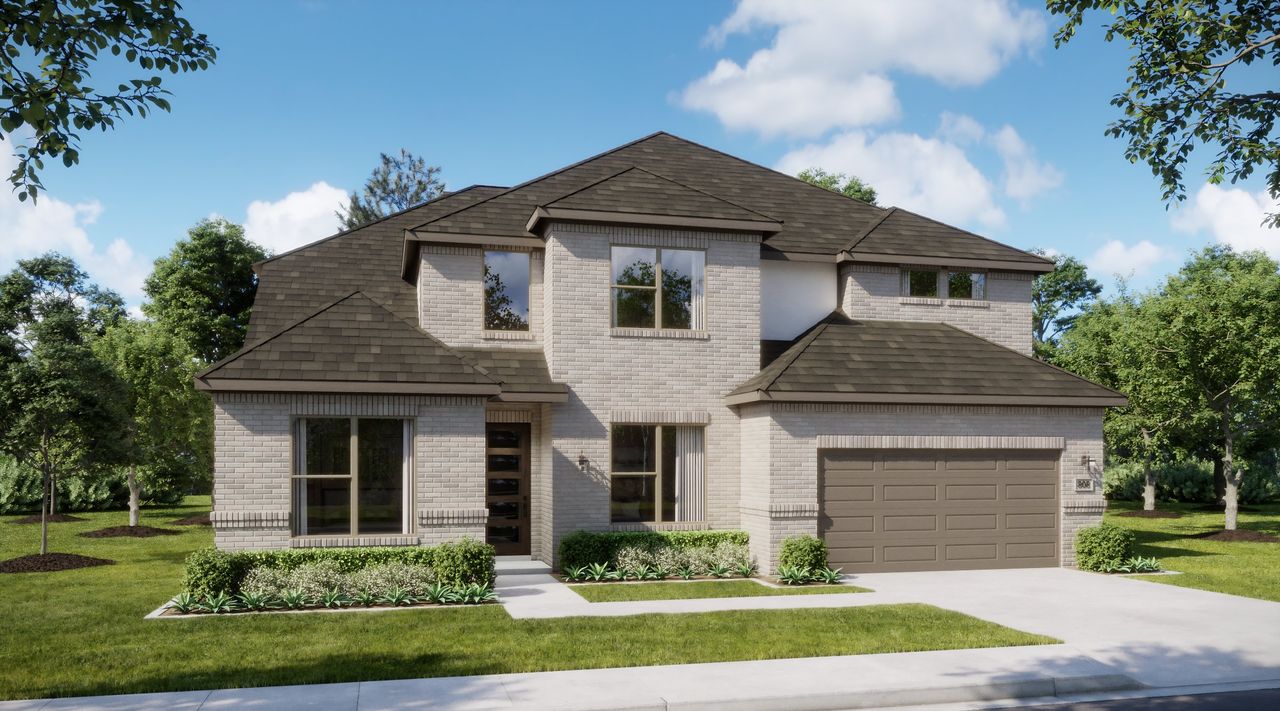 Representative exterior photo of a completed home built from the Aurora by Risewell Homes in Lovers Landing, Forney, TX (Image 2).