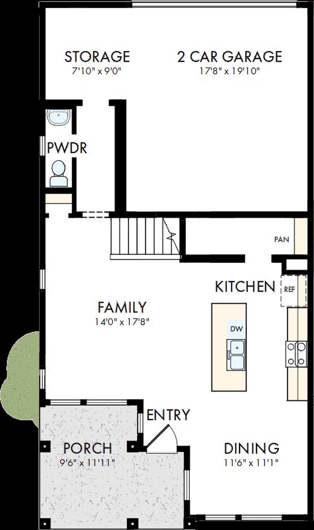 2D floor plan layout of this home in Elevate at Wolf Ranch, Colorado Springs, CO (Image 2).