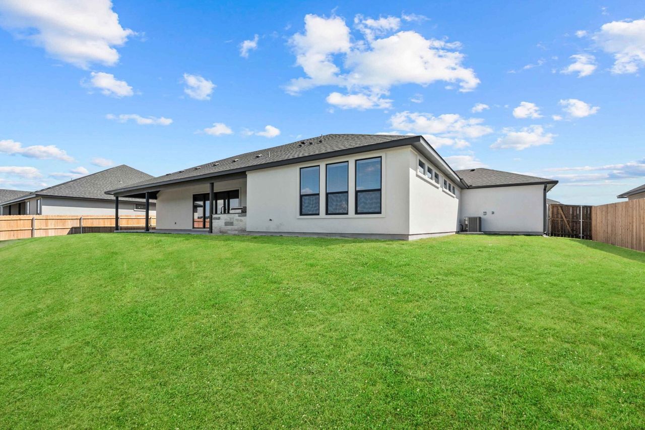 Exterior details and patio area of a home in Bella Charca, Nolanville (Image 2).
