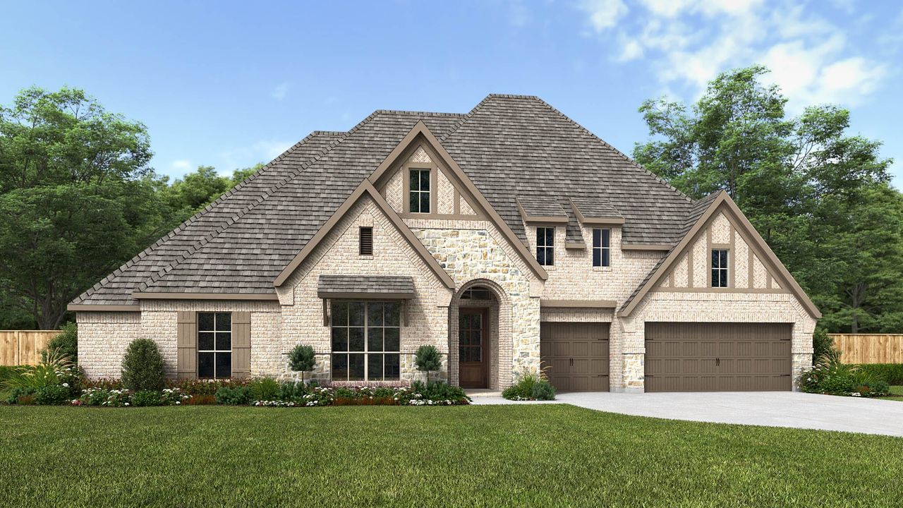 Representative exterior photo of a completed home built from the 4411W by Perry Homes in Parten 75'/85', Austin, TX (Image 2).