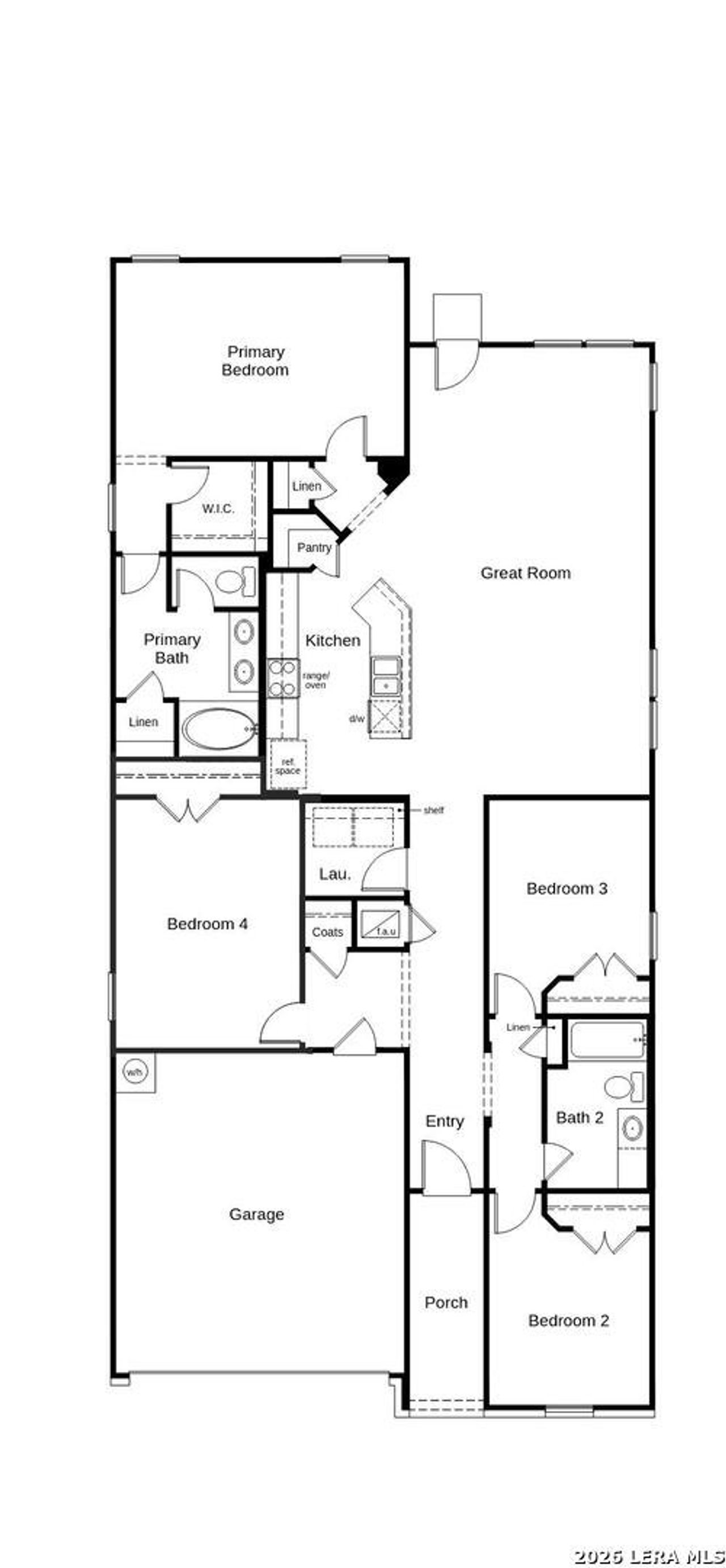 2D floor plan layout of this home in , San Antonio, TX (Image 2).