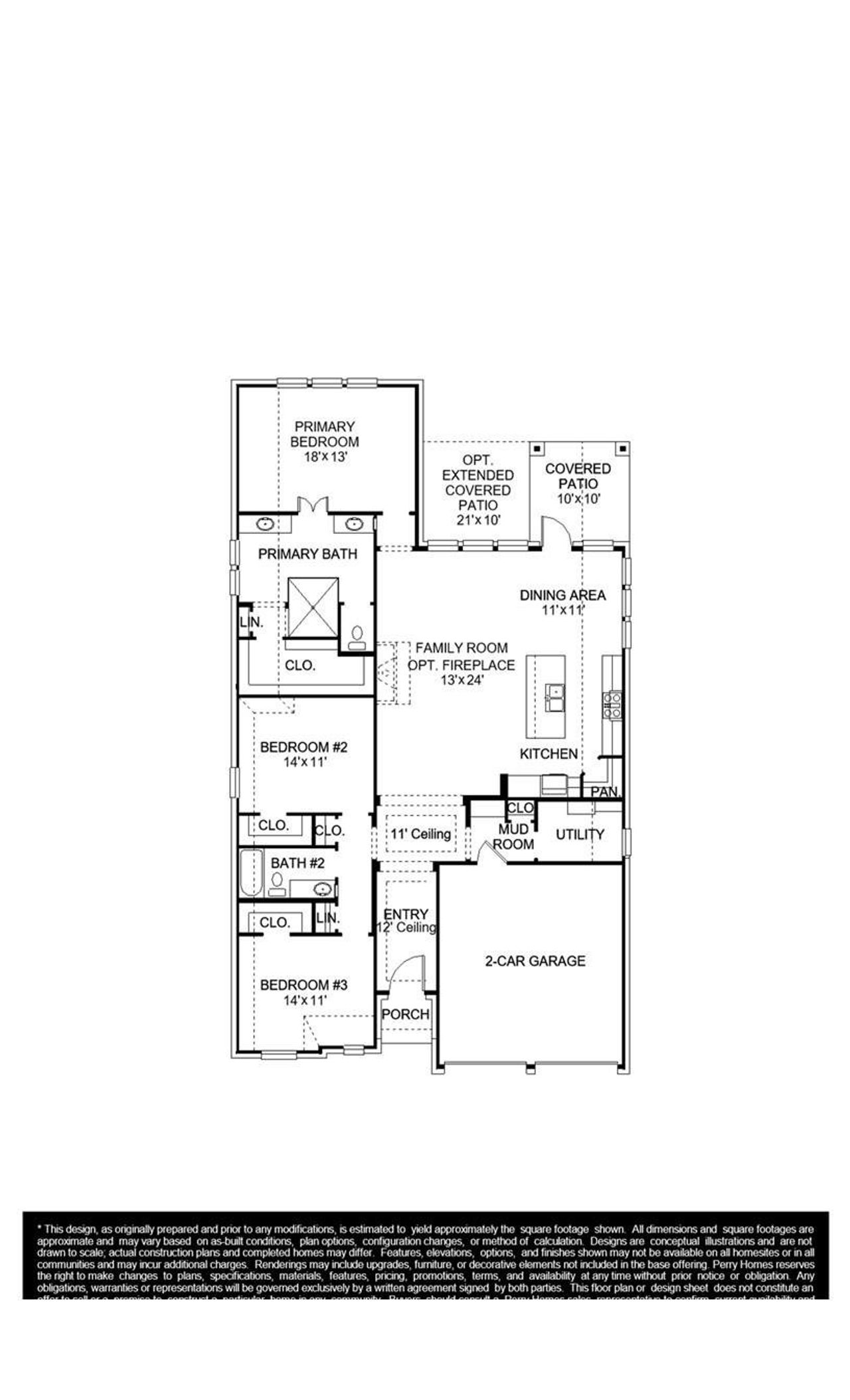 2D floor plan layout of this home in Meridiana, Manvel, TX (Image 2).