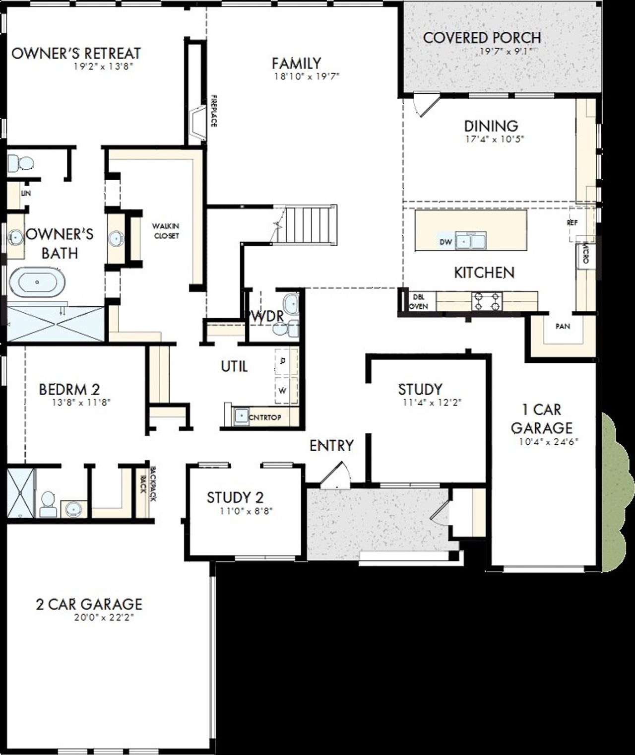 2D floor plan layout of this home in Whyburn Manor Series, Flower Mound, TX (Image 2). 2D floor plan layout of this home in Whyburn Manor Series, Flower Mound, TX (Image 2).