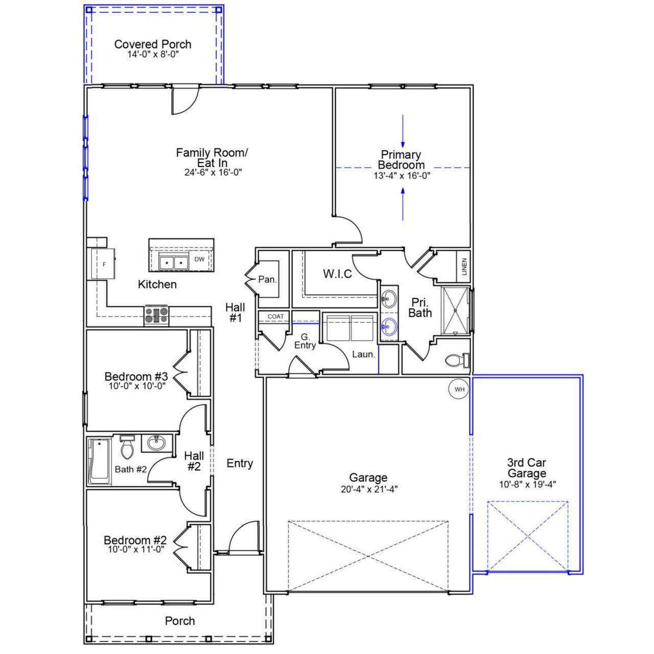 2D floor plan layout of this home in Garden Grove, Conway, SC (Image 2).