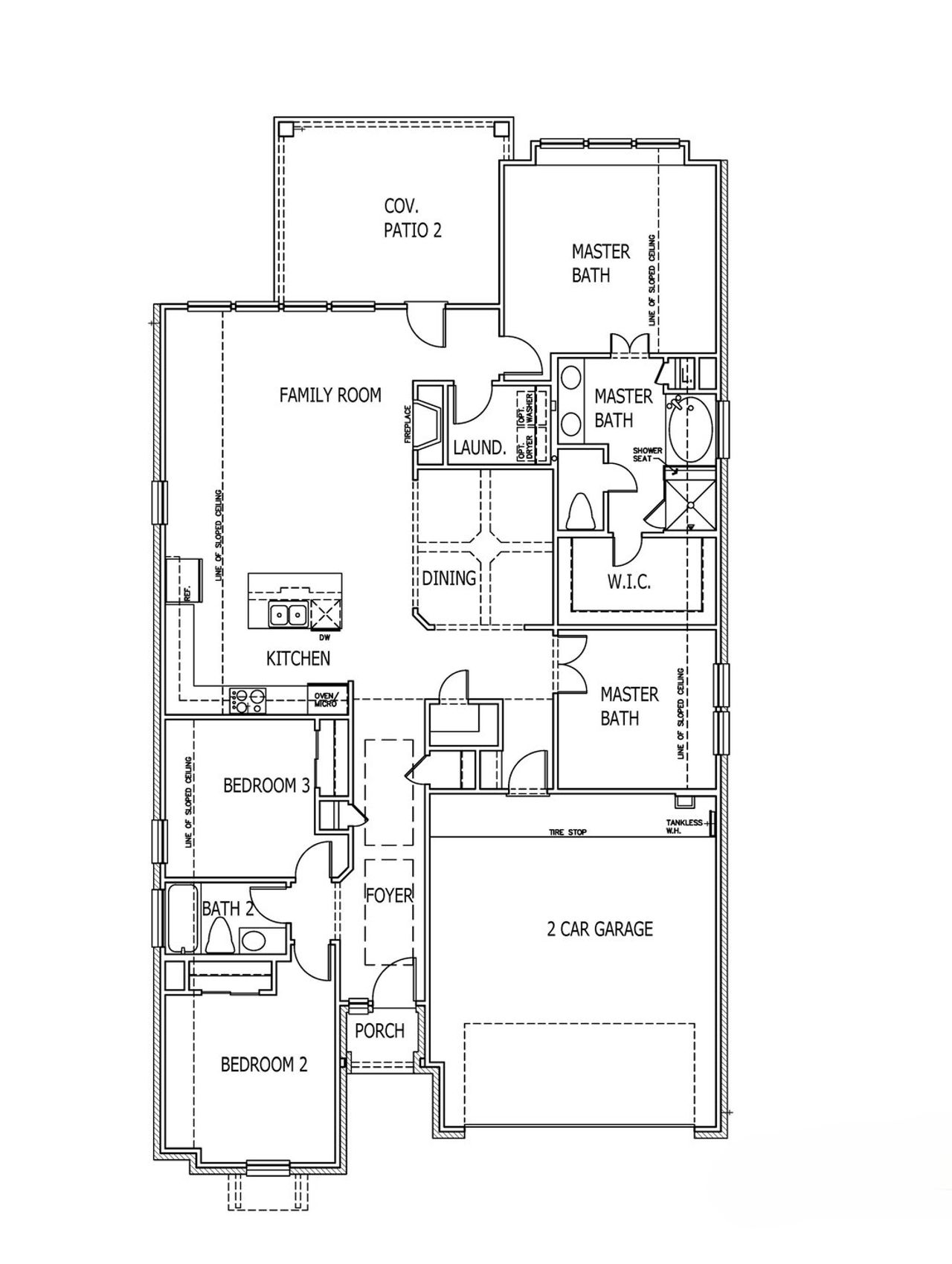 2D floor plan layout of this home in Blackhawk, Pflugerville, TX (Image 2).