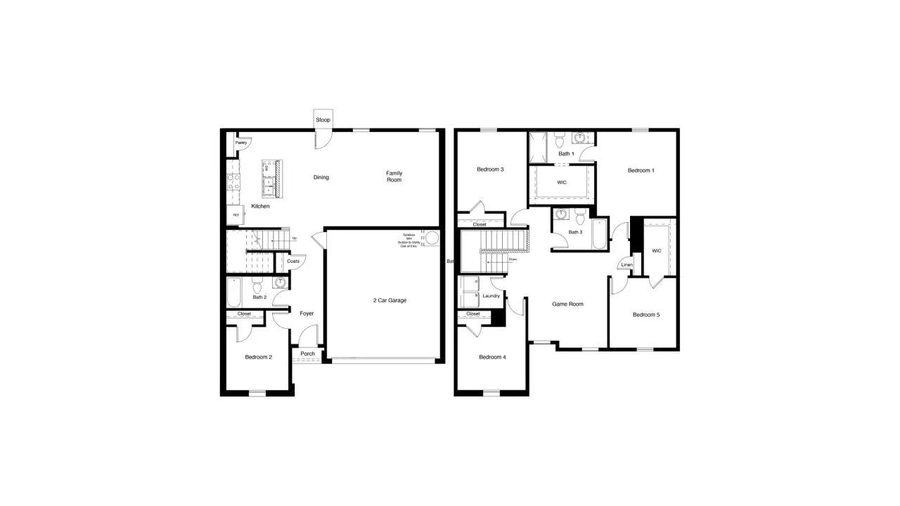 2D floor plan layout of this home in Springhill South, Boyd, TX (Image 2).