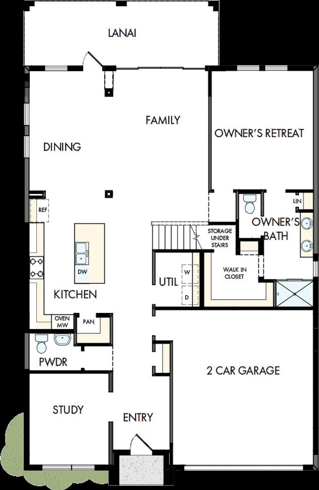 2D floor plan layout of this home in Waterset Classic Series, Apollo Beach, FL (Image 2).