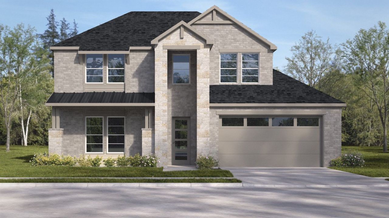 Representative exterior photo of a completed home built from the Earhart by D.R. Horton in Silverado, Aubrey, TX (Image 2).