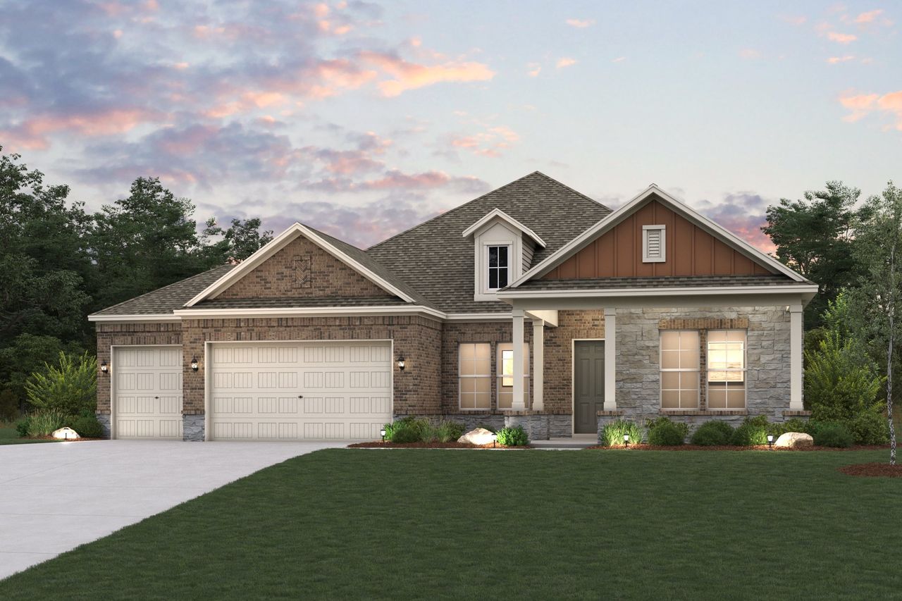 A house with a large front yard.