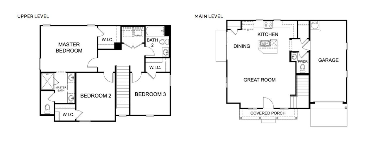 2D floor plan layout for the Woodlea 5A by Encanto Living in Encanto at Bell Park, Phoenix, AZ (Image 2).