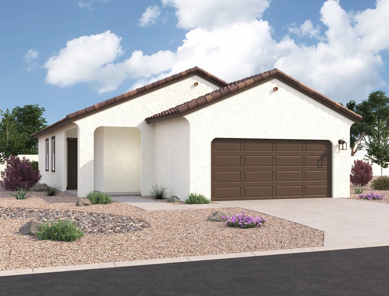 Representative exterior photo of a completed home built from the Benmore by Starlight Homes in Magma Ranch Vistas, Florence, AZ (Image 2).