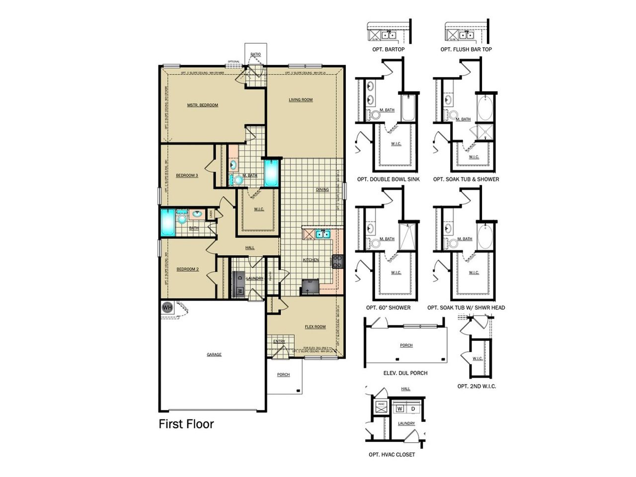 2D floor plan layout for the RC Carlisle by Rausch Coleman Homes in Heritage Oaks, San Antonio, TX (Image 2). 2D floor plan layout for the RC Carlisle by Rausch Coleman Homes in Heritage Oaks, San Antonio, TX (Image 2).