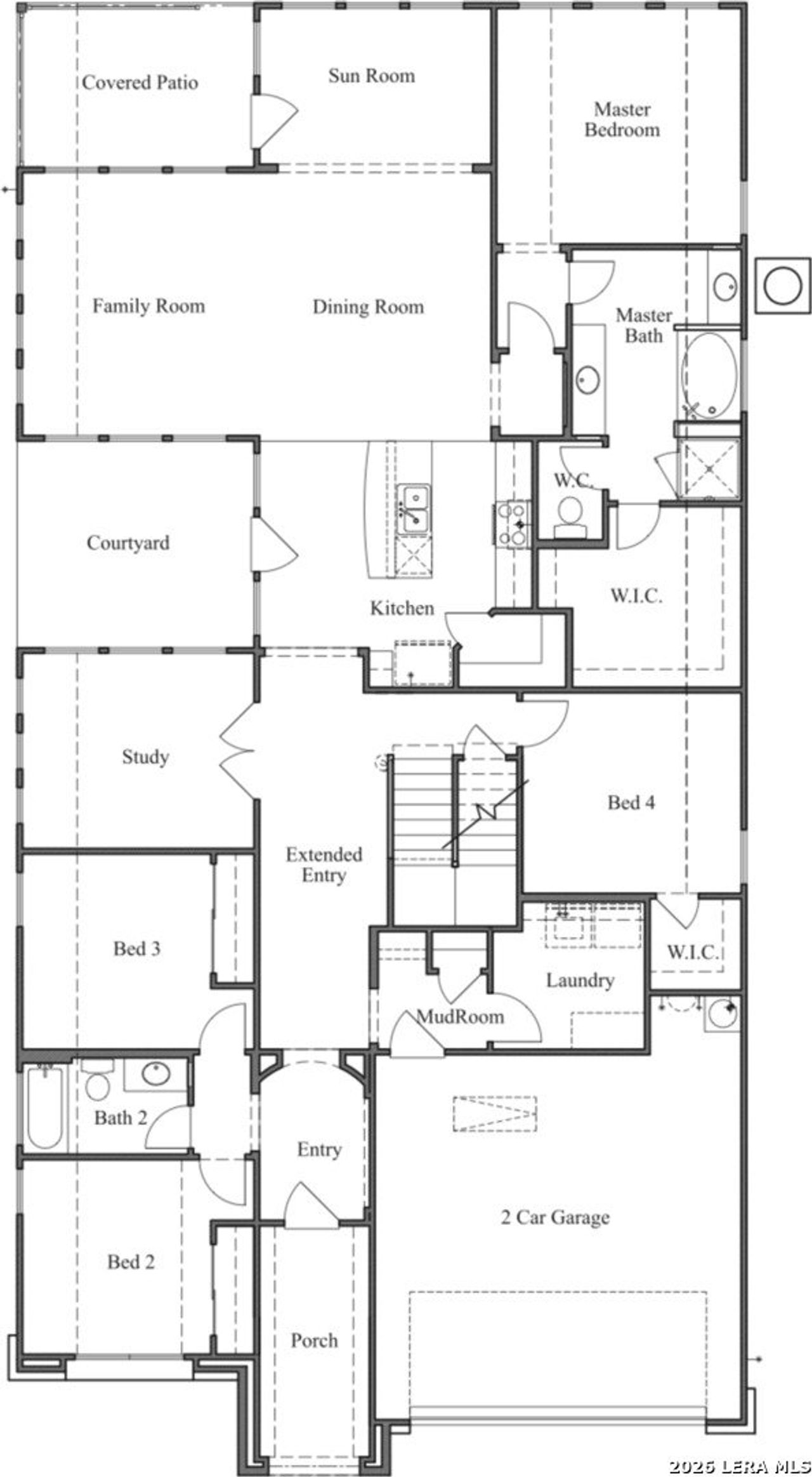 2D floor plan layout of this home in Ventana, Bulverde, TX (Image 2).