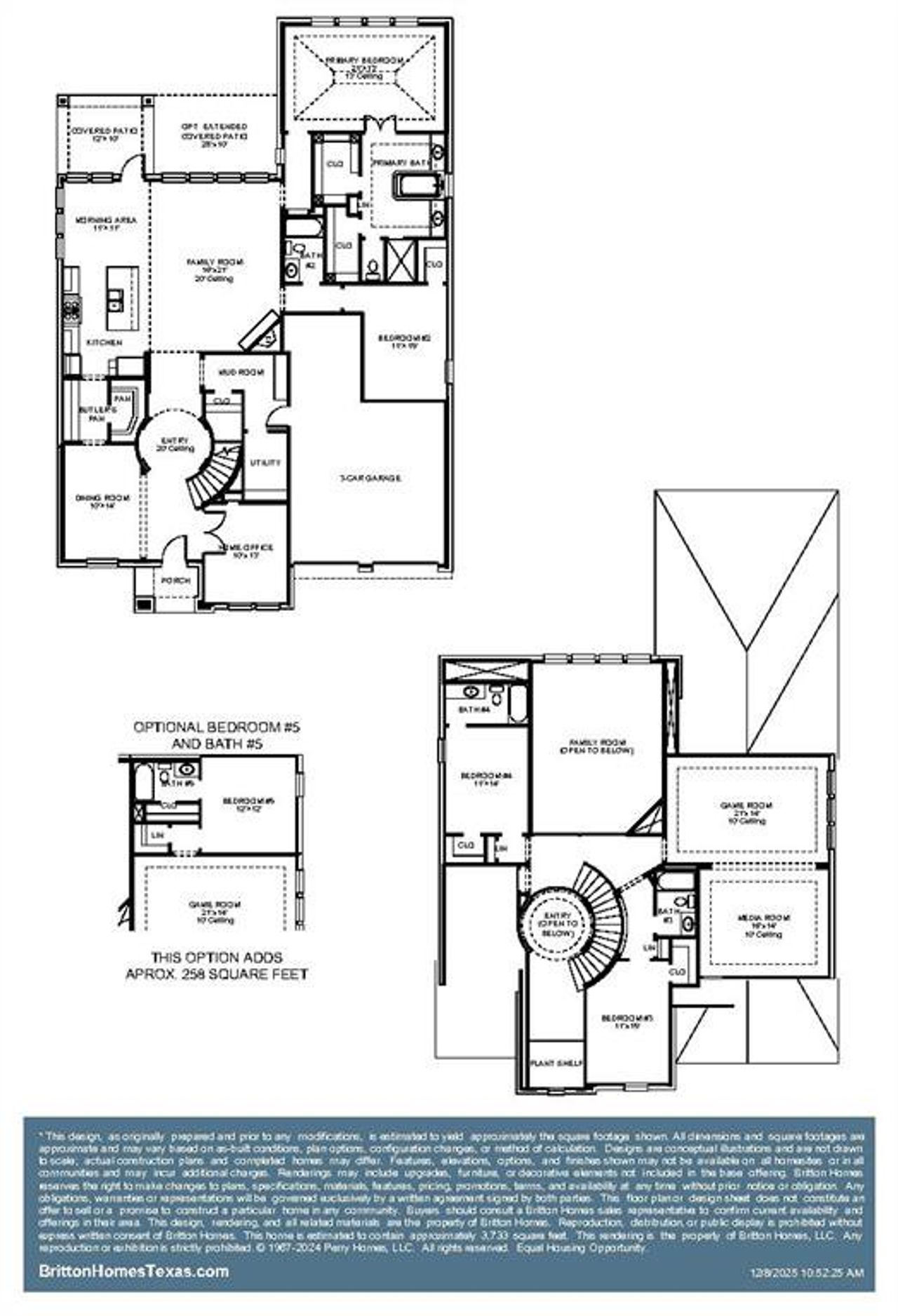 2D floor plan layout of this home in , Prosper, TX (Image 2).