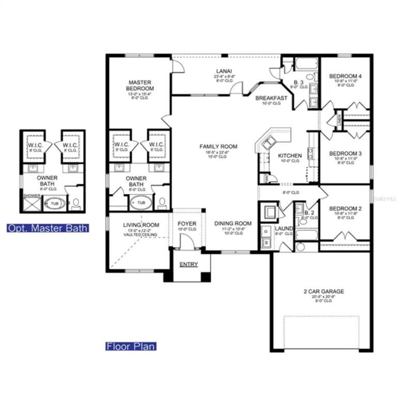 2D floor plan layout of this home in North Port, North Port, FL (Image 2).
