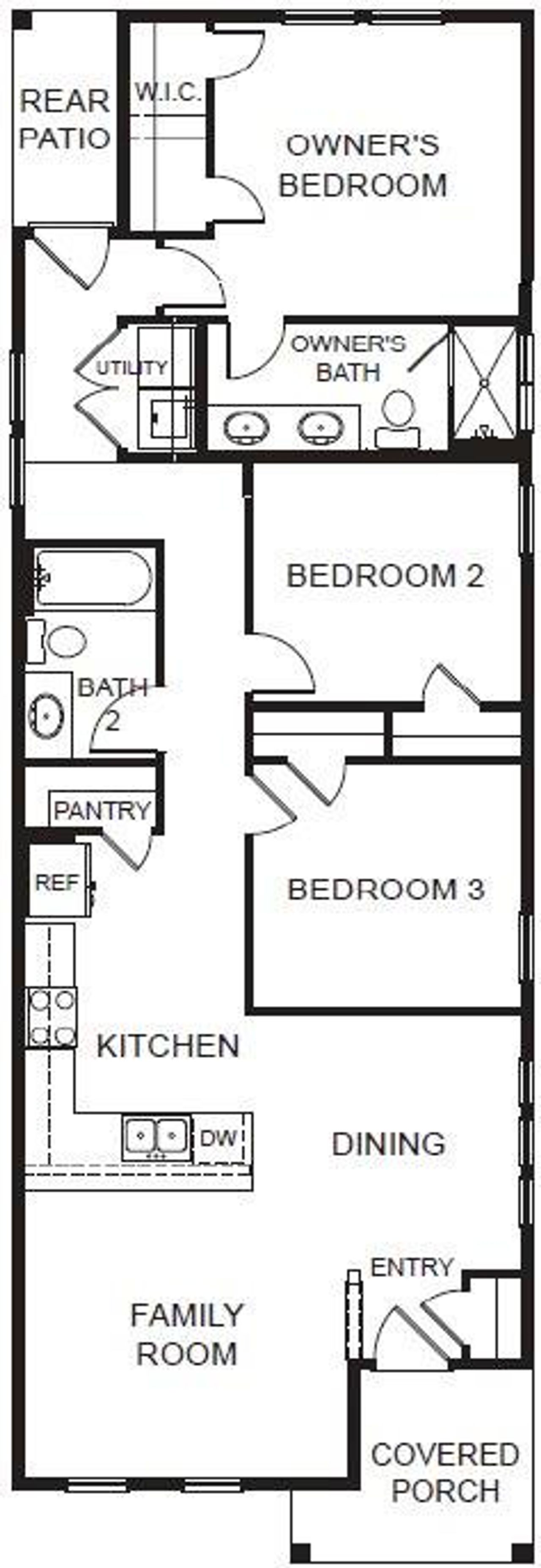2D floor plan layout of this home in Trace, San Marcos, TX (Image 2). 2D floor plan layout of this home in Trace, San Marcos, TX (Image 2).