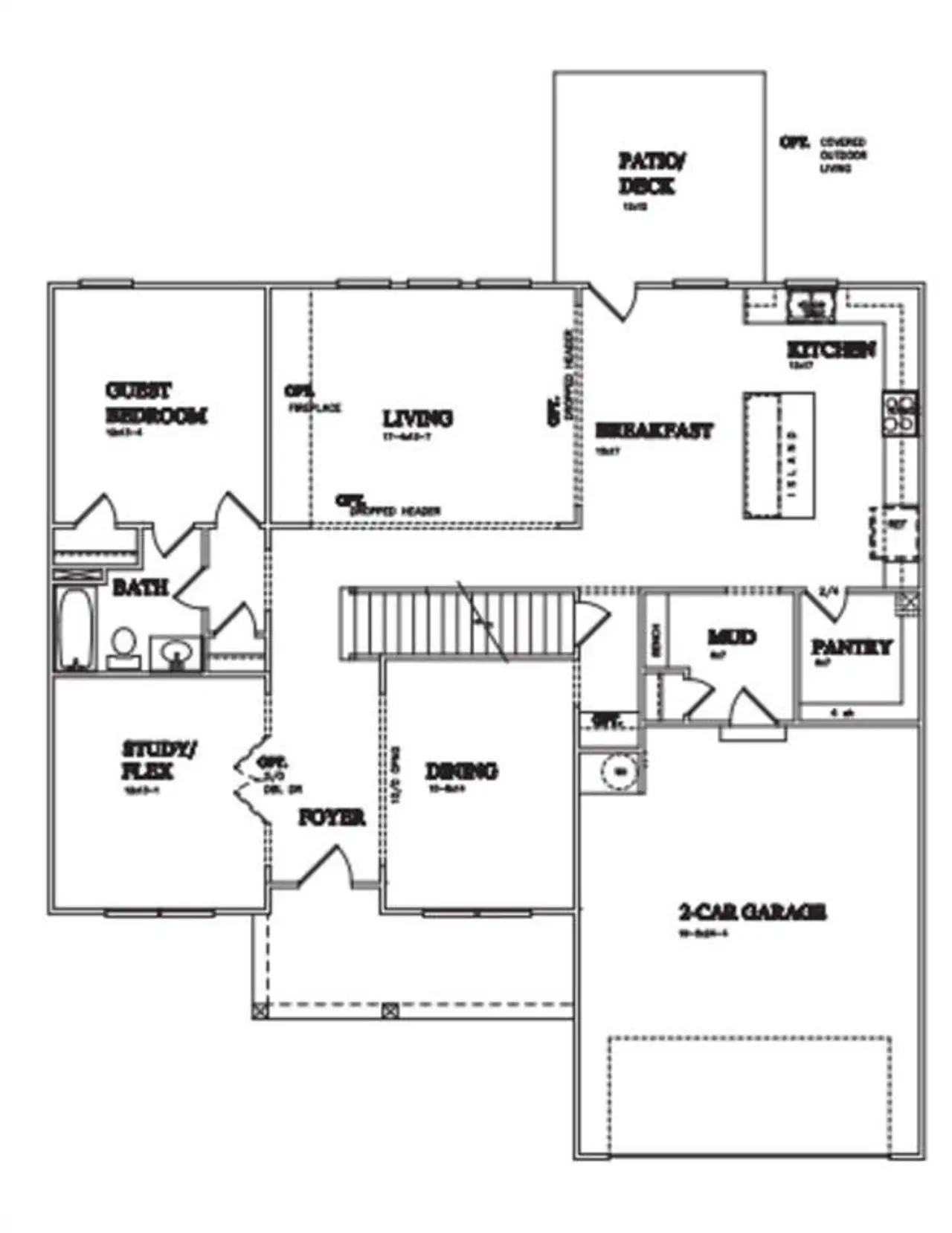 2D floor plan layout of this home in , Hoschton, GA (Image 2).