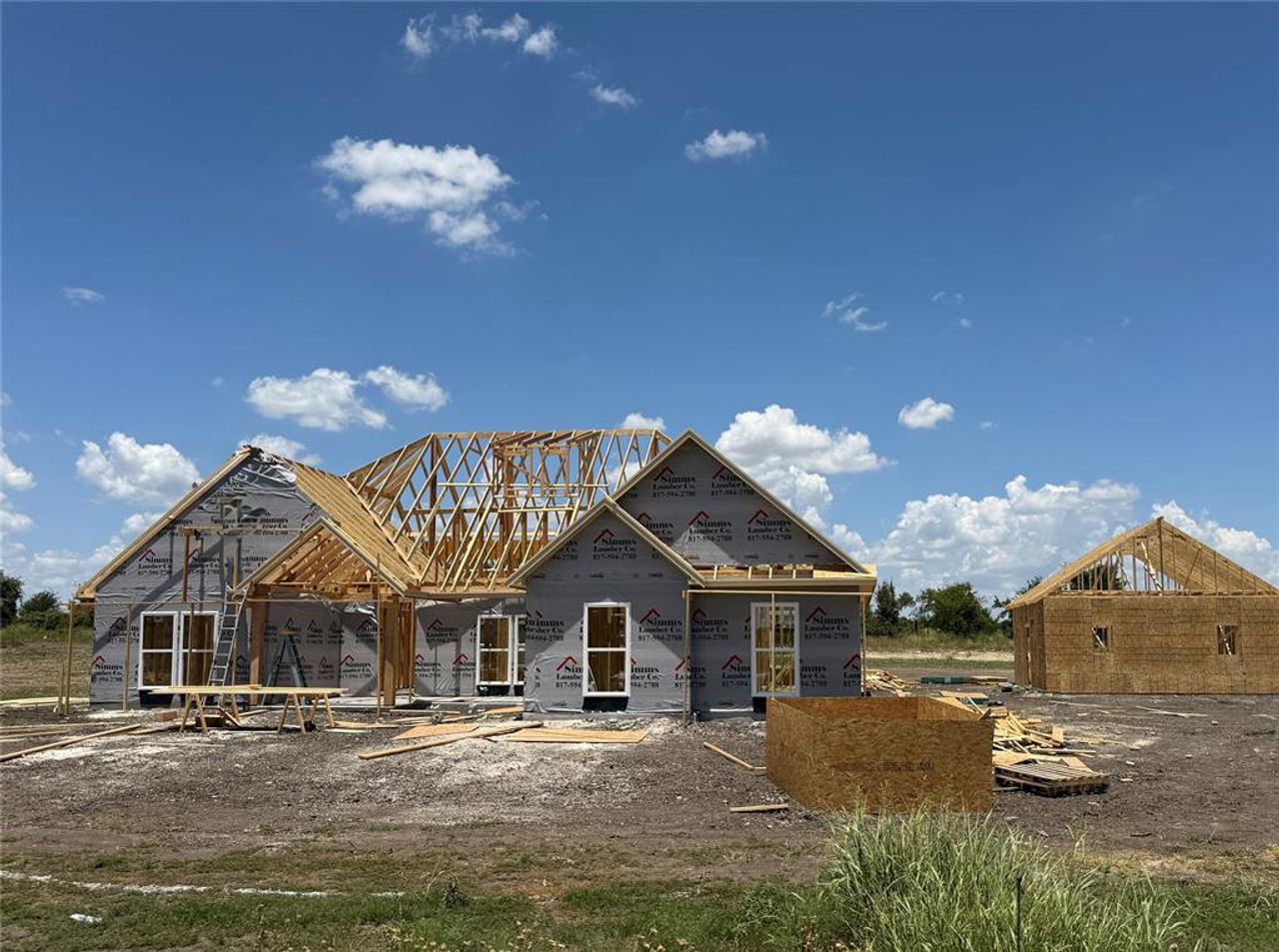 In-progress construction of a new home in , Weatherford, TX (Image 2). In-progress construction of a new home in , Weatherford, TX (Image 2).