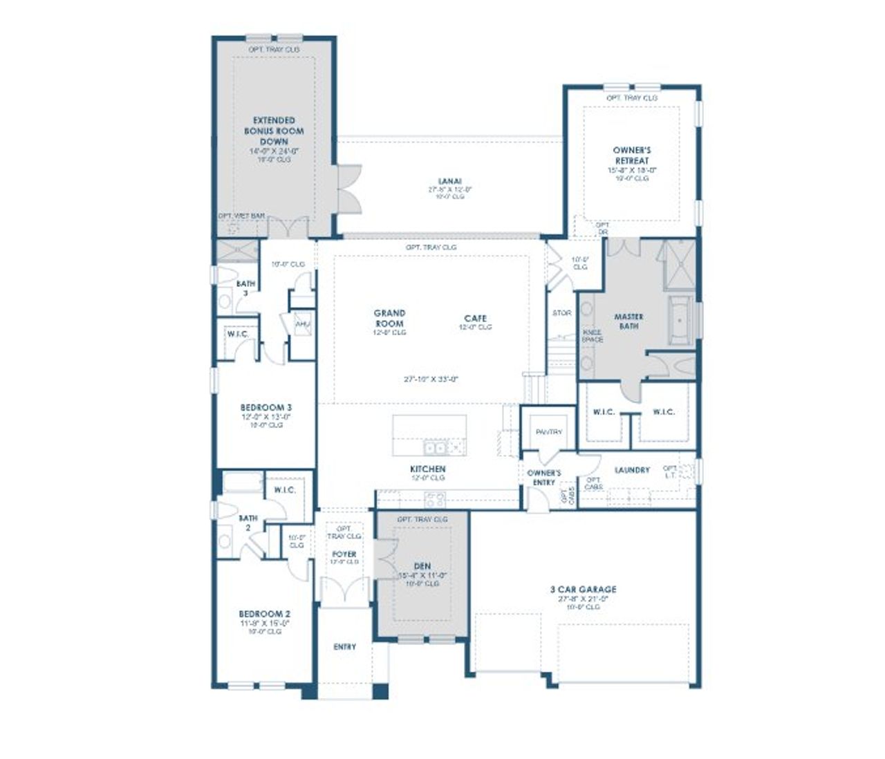 2D floor plan layout of this home in Oakfield, Parrish, FL (Image 2).