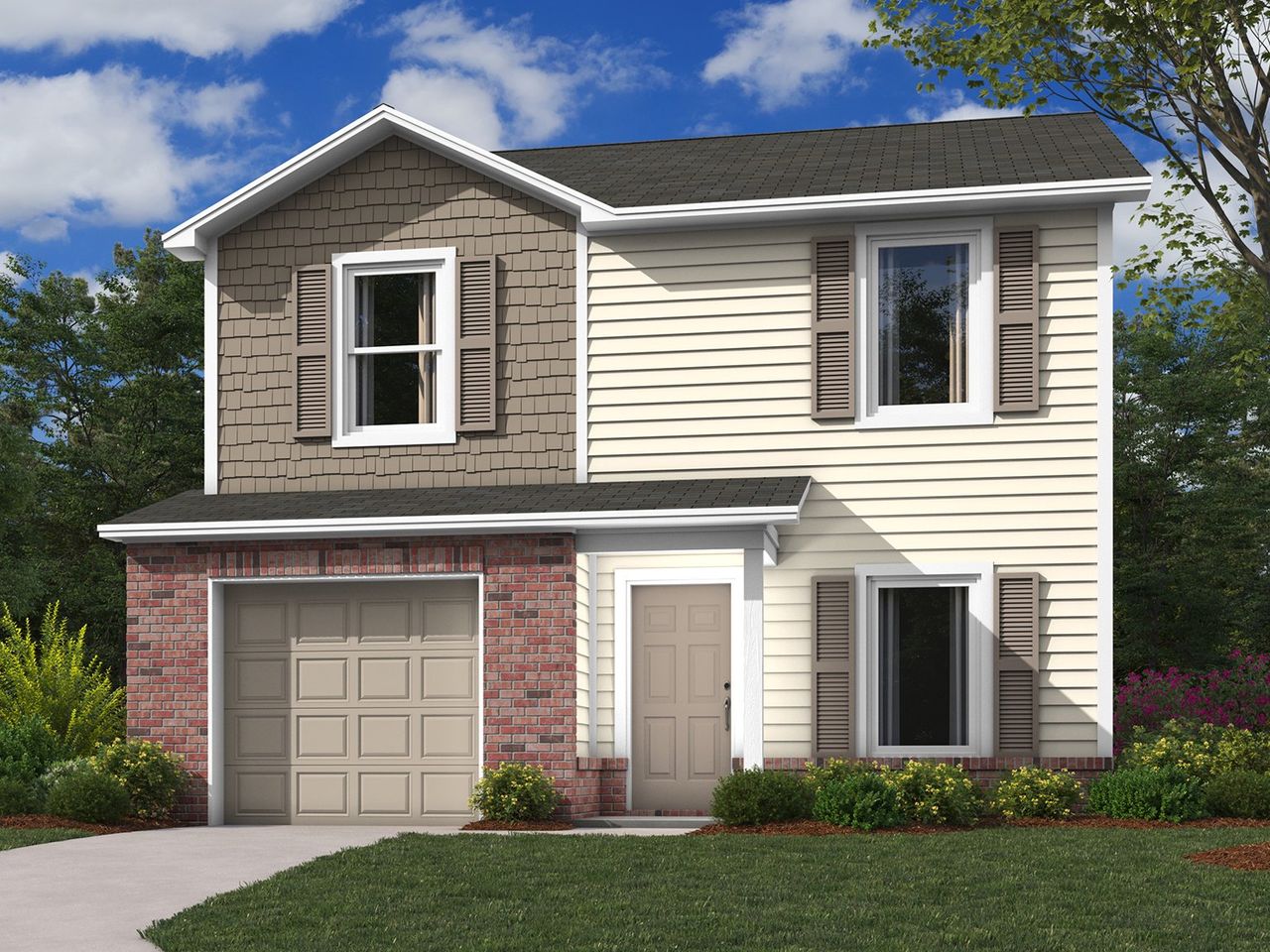 Representative exterior photo of a completed home built from the RC Berkleigh by Lennar in Lonesome Dove, San Antonio, TX (Image 2). Representative exterior photo of a completed home built from the RC Berkleigh by Lennar in Lonesome Dove, San Antonio, TX (Image 2).