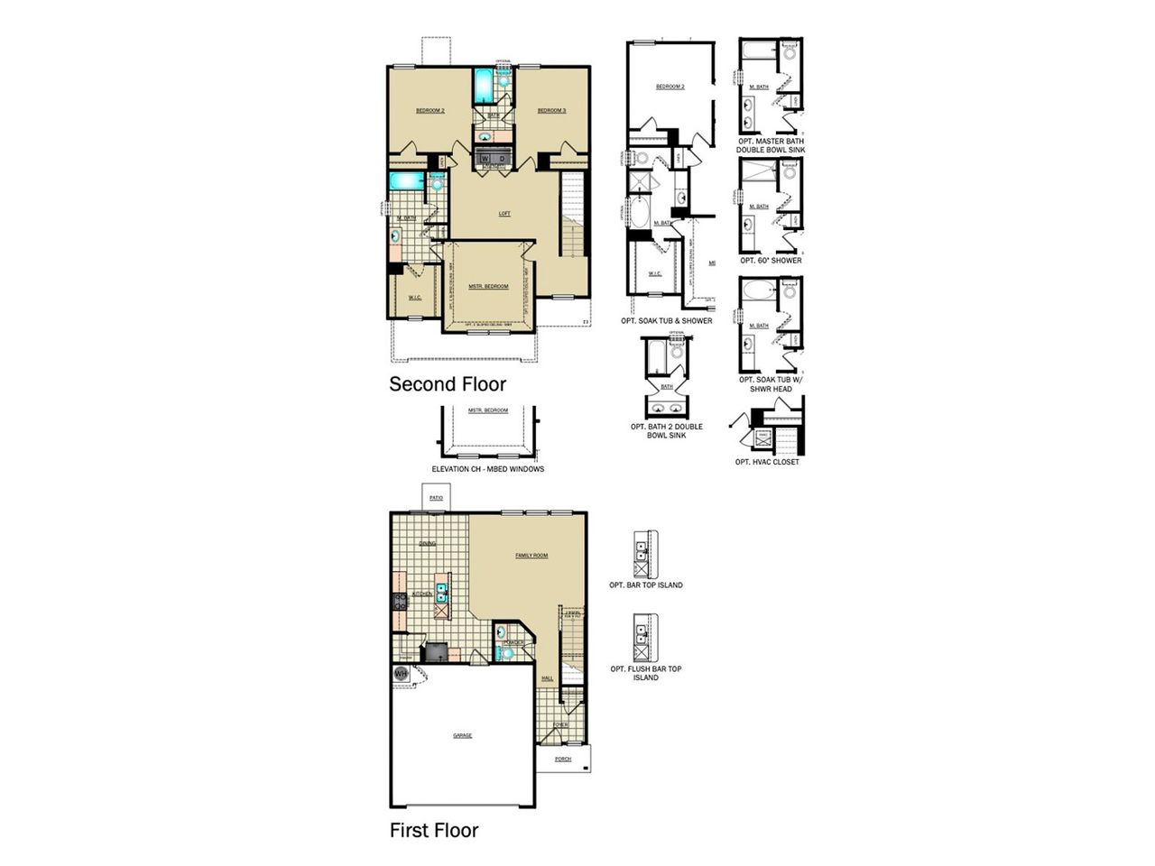 2D floor plan layout of this home in Magnolia Springs, Montgomery, TX (Image 2).