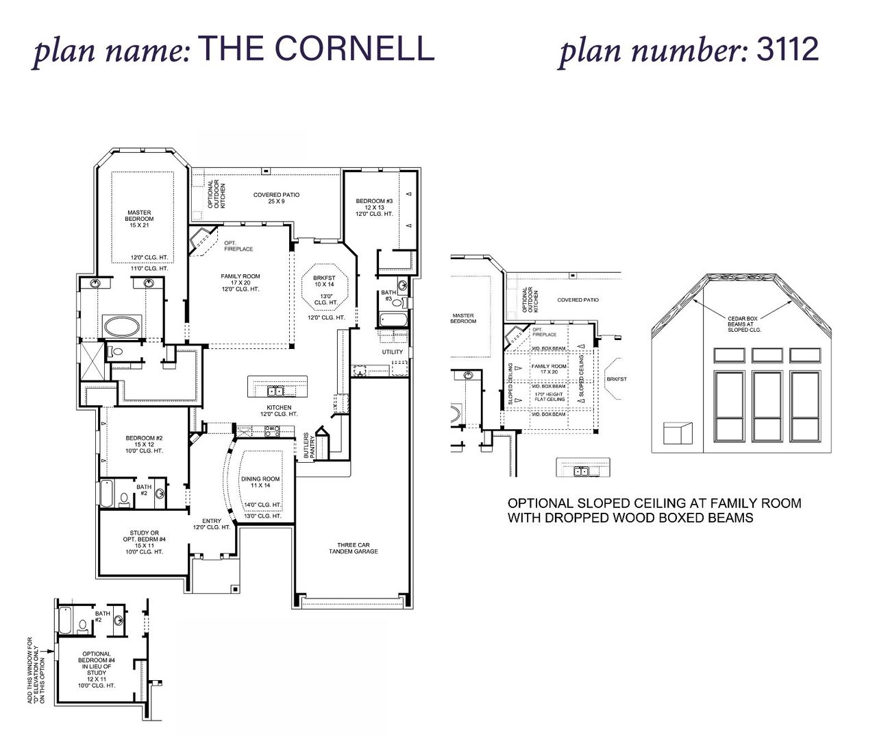2D floor plan layout for the Cornell 3112 by J. Patrick Homes in The Woodlands Hills, Willis, TX (Image 2). 2D floor plan layout for the Cornell 3112 by J. Patrick Homes in The Woodlands Hills, Willis, TX (Image 2).