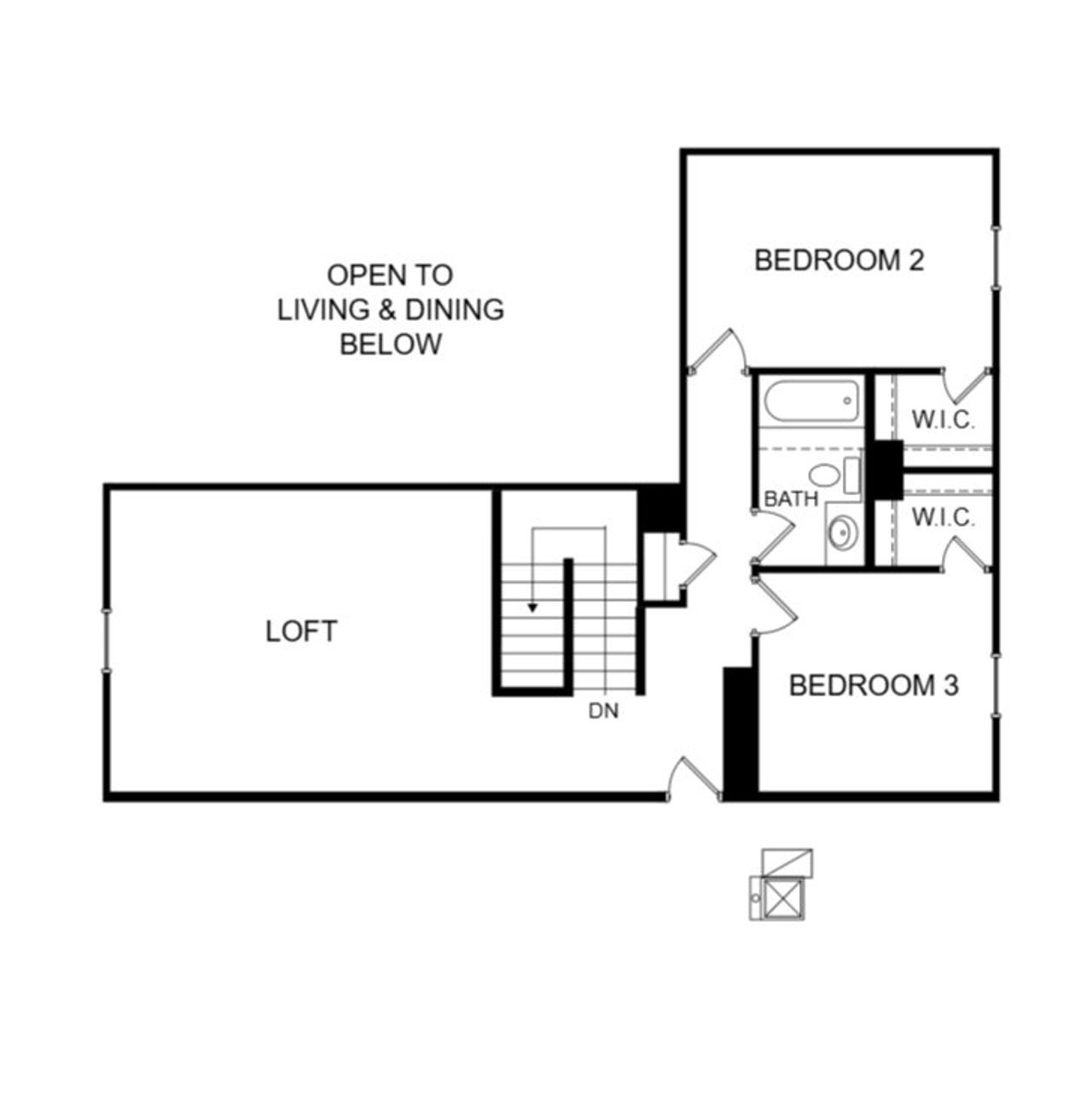 2D floor plan layout for the Crofton by Piedmont Residential in The Reserve at Willow Oaks, Canton, GA (Image 2).