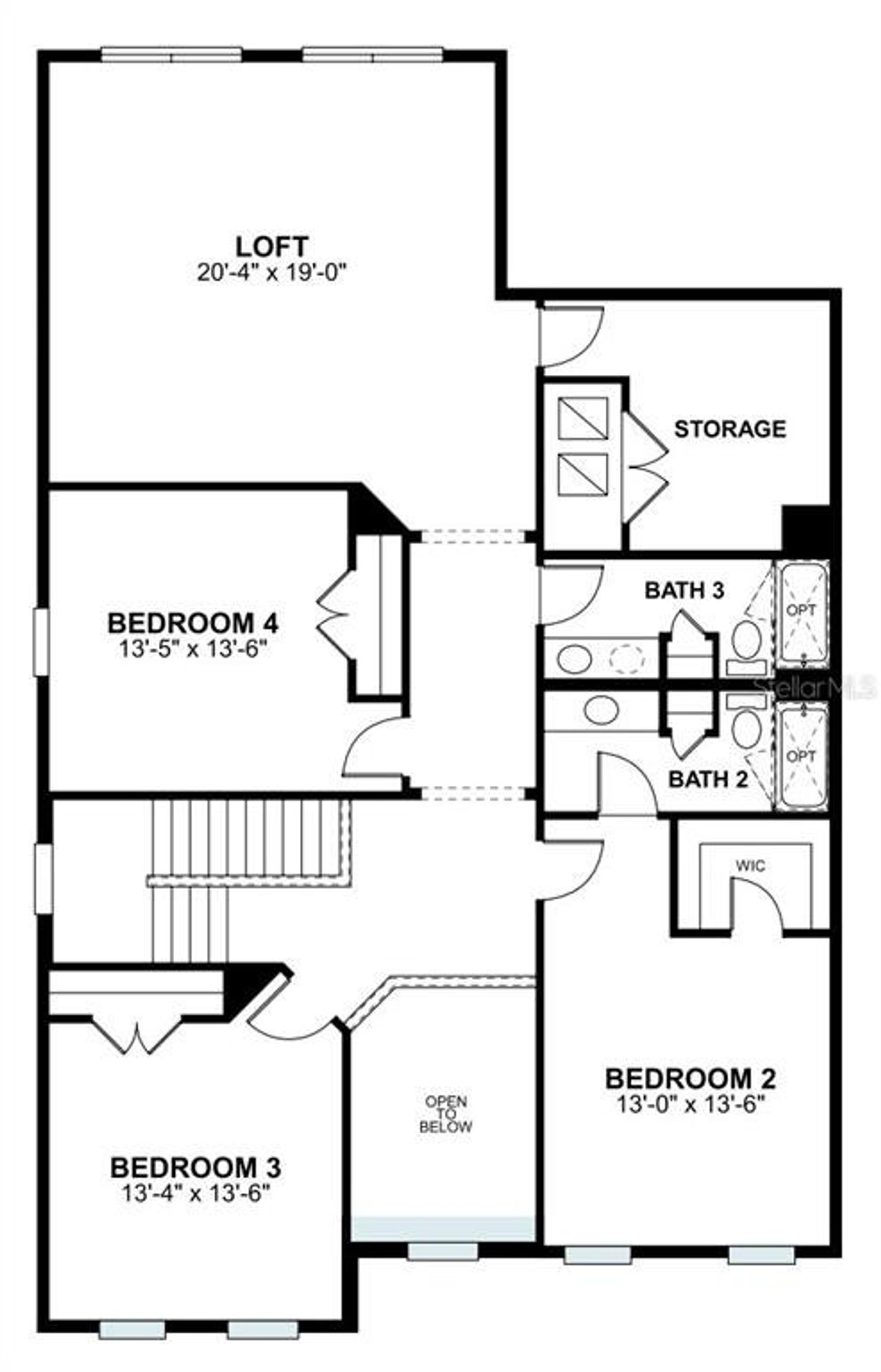 2D floor plan layout of this home in Willow Run, Apopka, FL (Image 2). 2D floor plan layout of this home in Willow Run, Apopka, FL (Image 2).