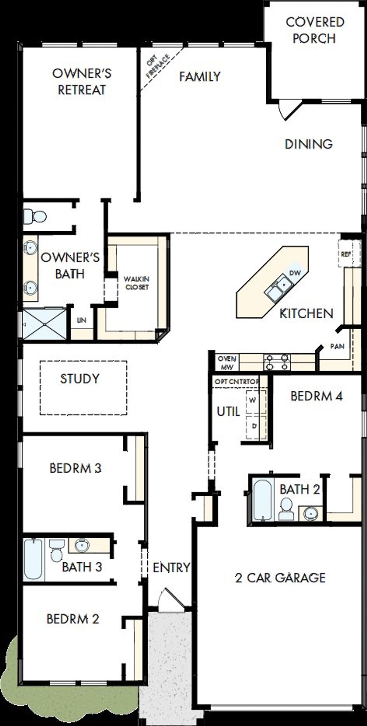 2D floor plan layout of this home in Treeline, Justin, TX (Image 2). 2D floor plan layout of this home in Treeline, Justin, TX (Image 2).