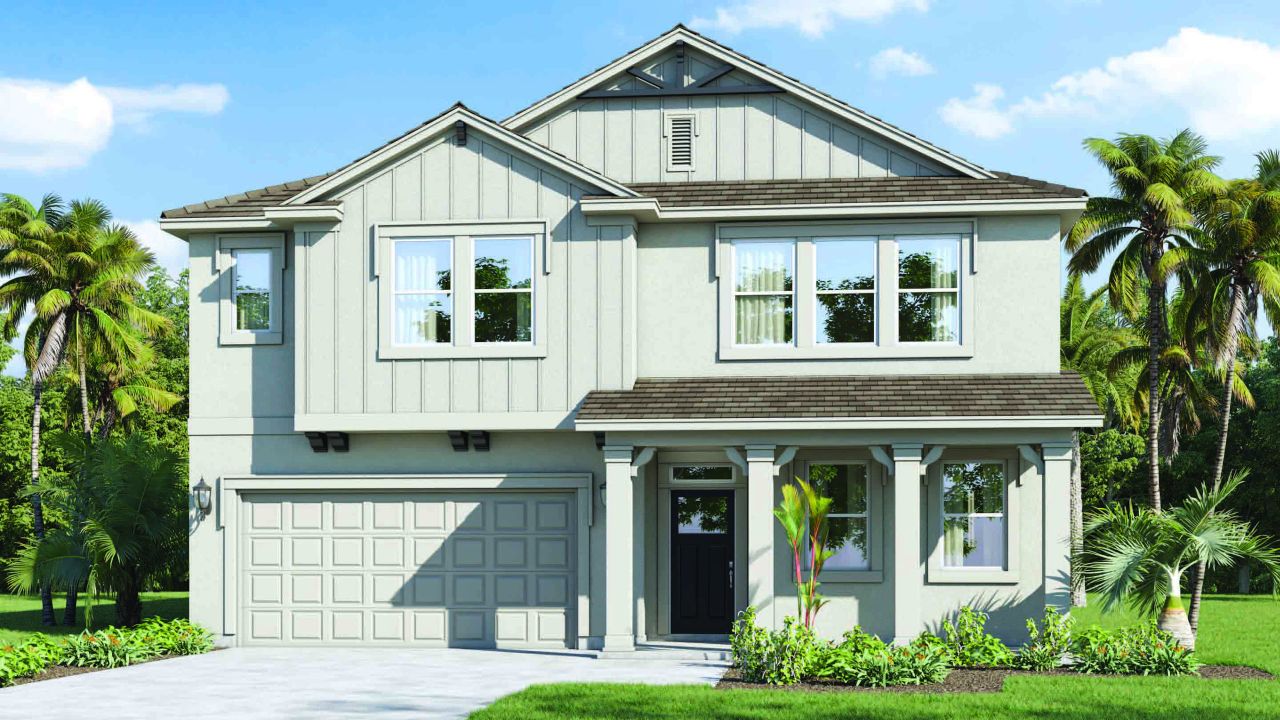 Representative exterior photo of a completed home built from the Summerlin by D.R. Horton in Archers Mill, Ormond Beach, FL (Image 2).